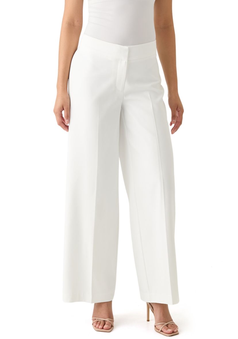 Womens Wide Leg Crepe Pants