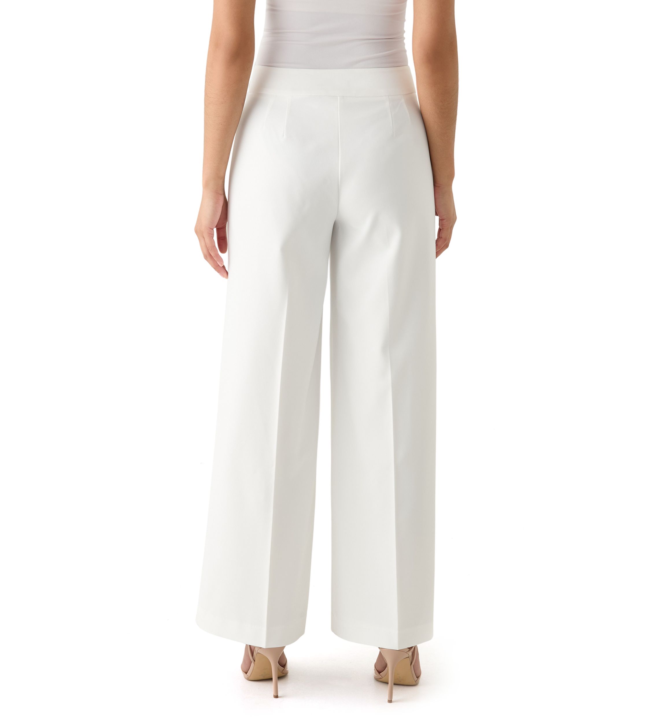 Womens Wide Leg Crepe Pants