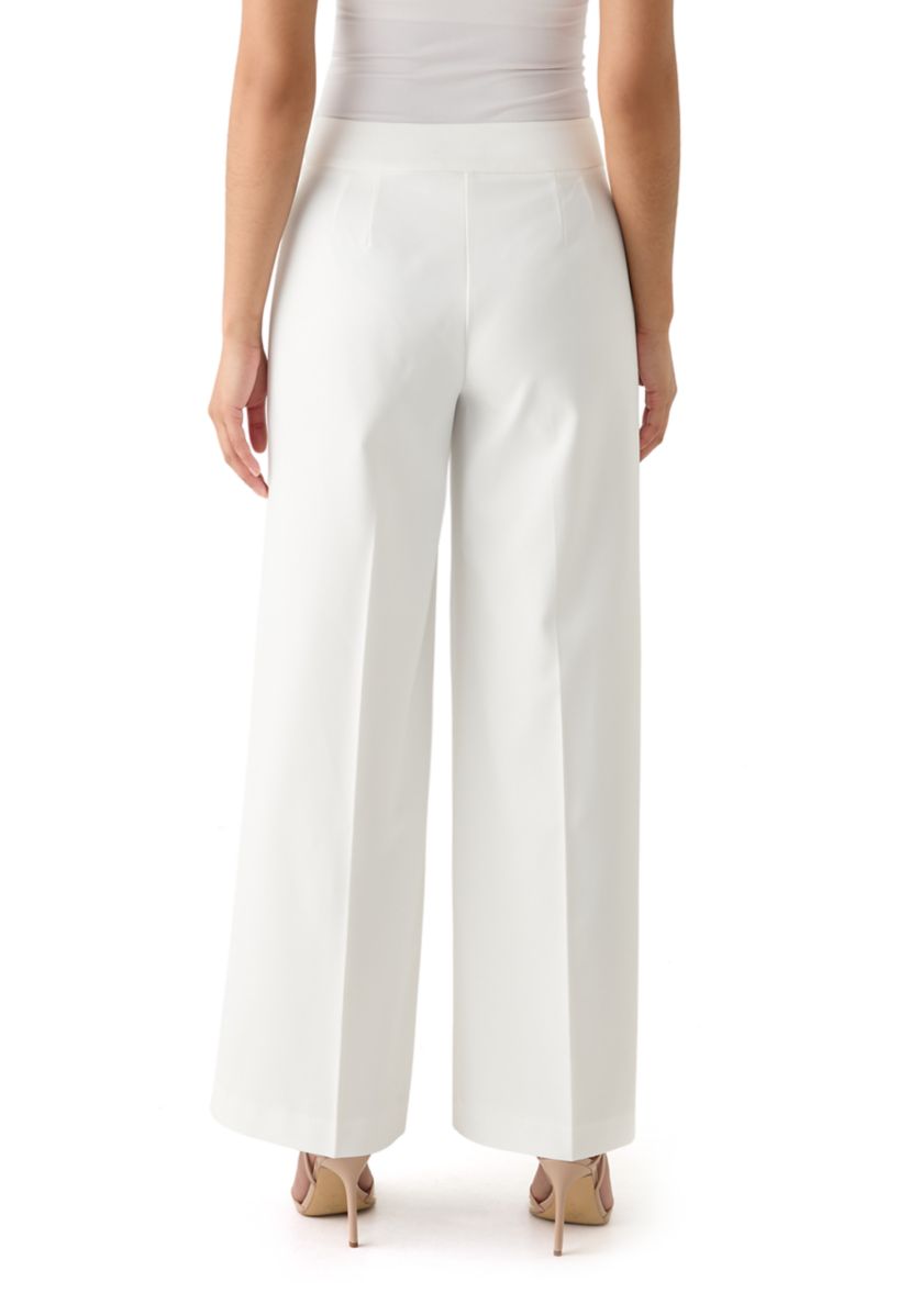 Womens Wide Leg Crepe Pants