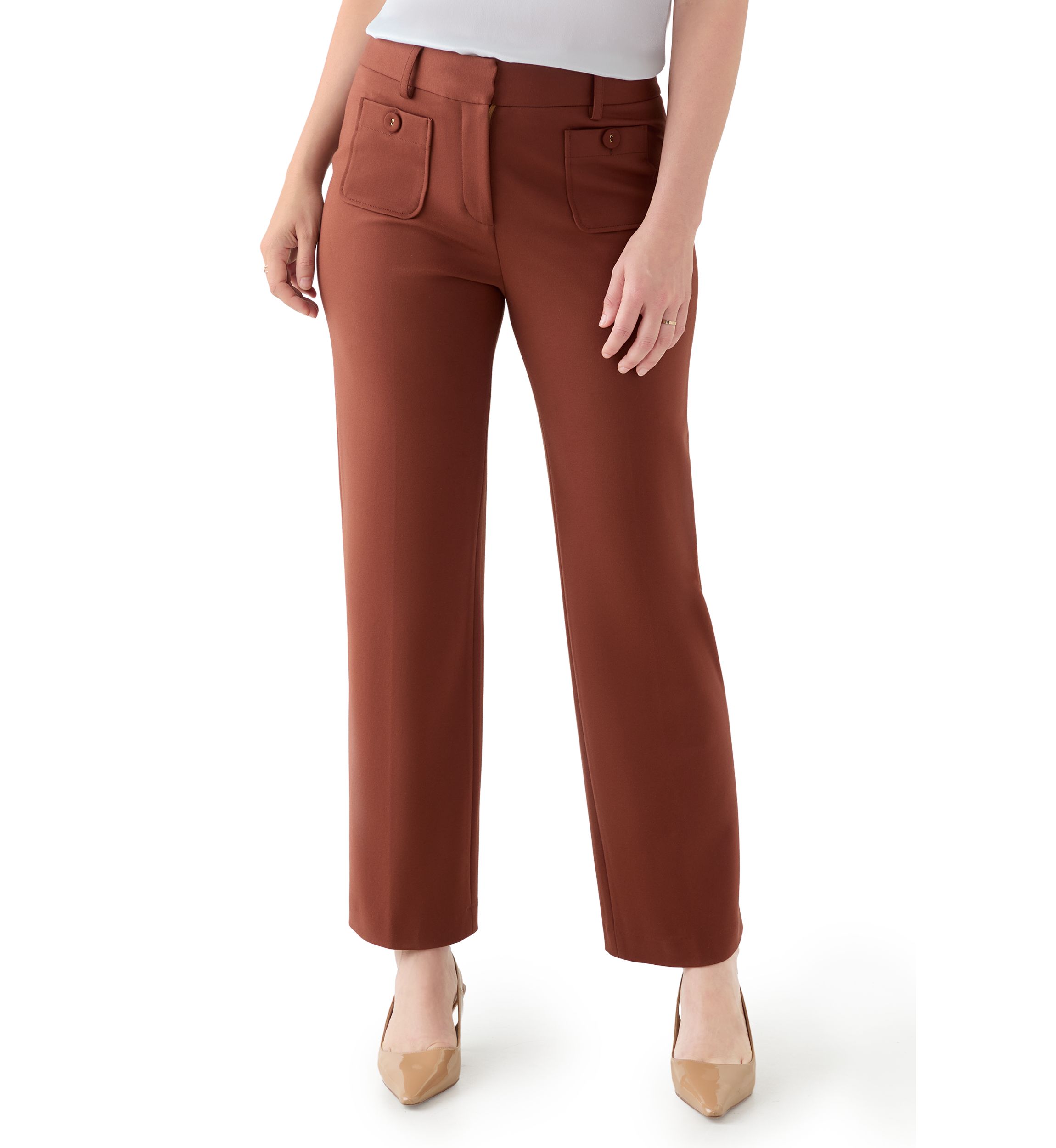 Womens Solid Pointe Wide Leg Pant
