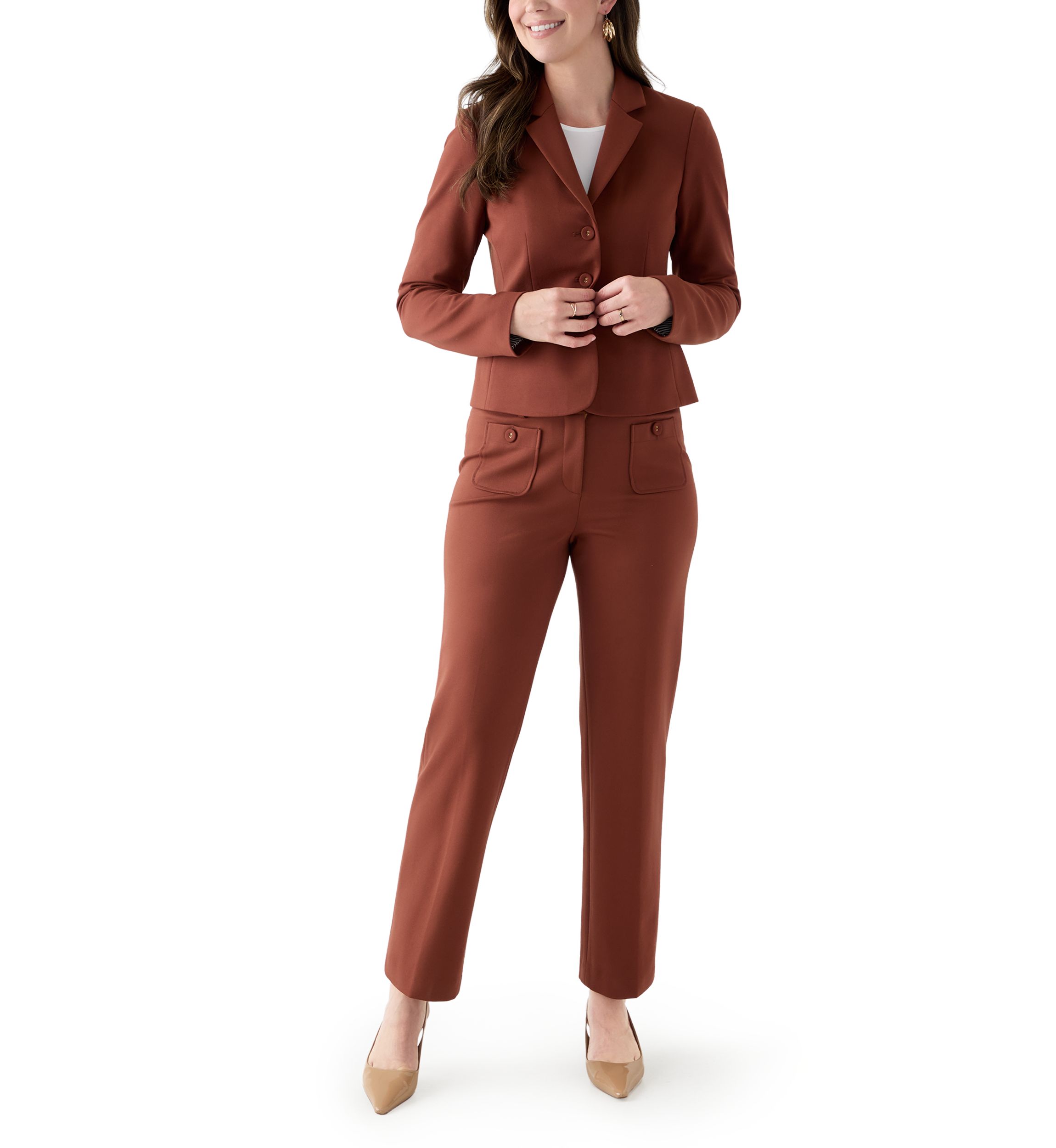 Womens Solid Pointe Wide Leg Pant