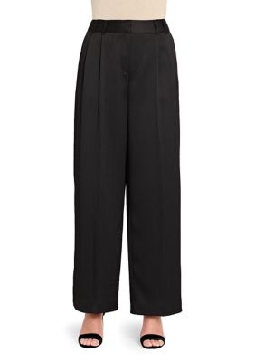 Tahari ASL Women's Wide Leg Satin Pant