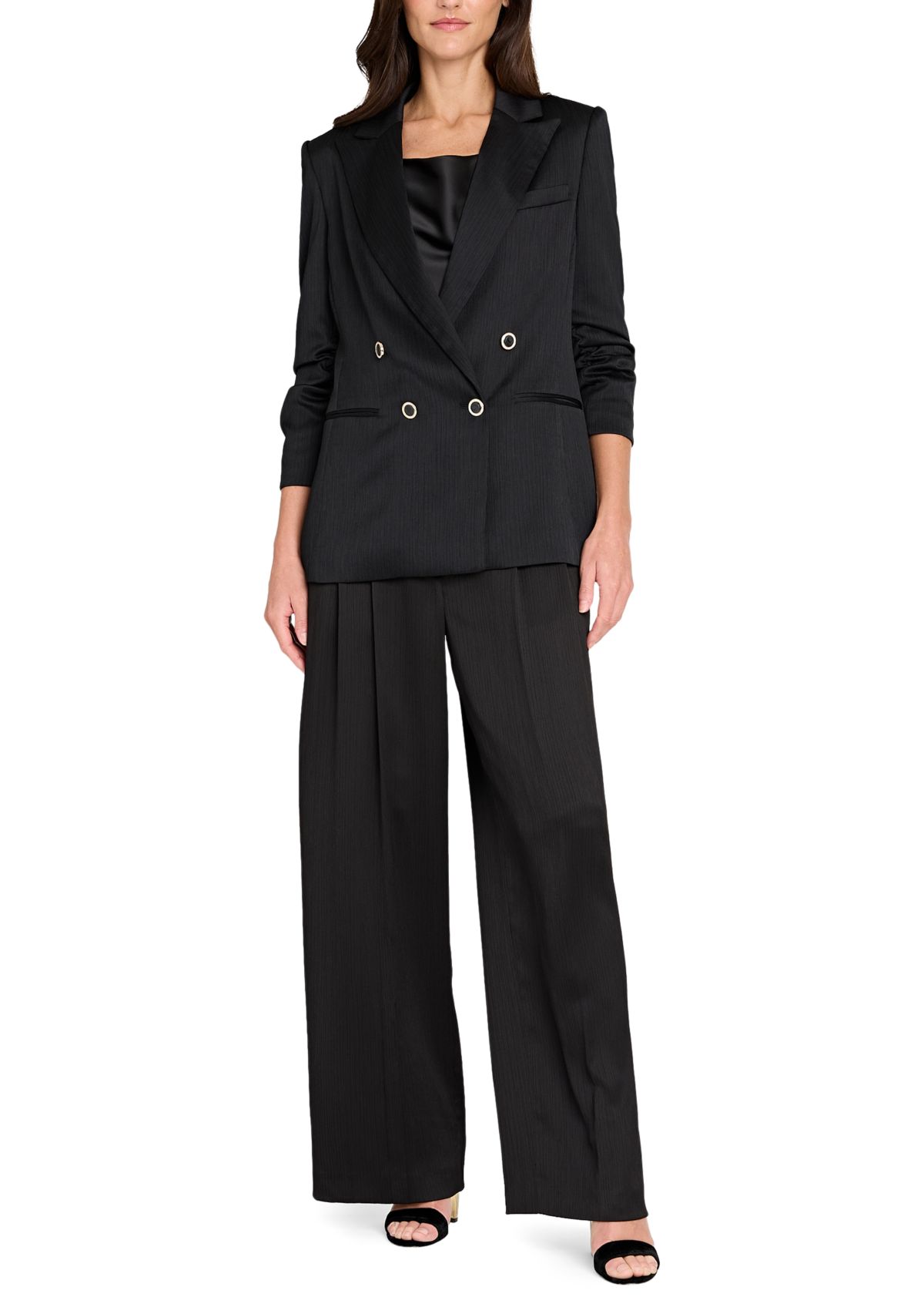 Womens Wide Leg Satin Pant
