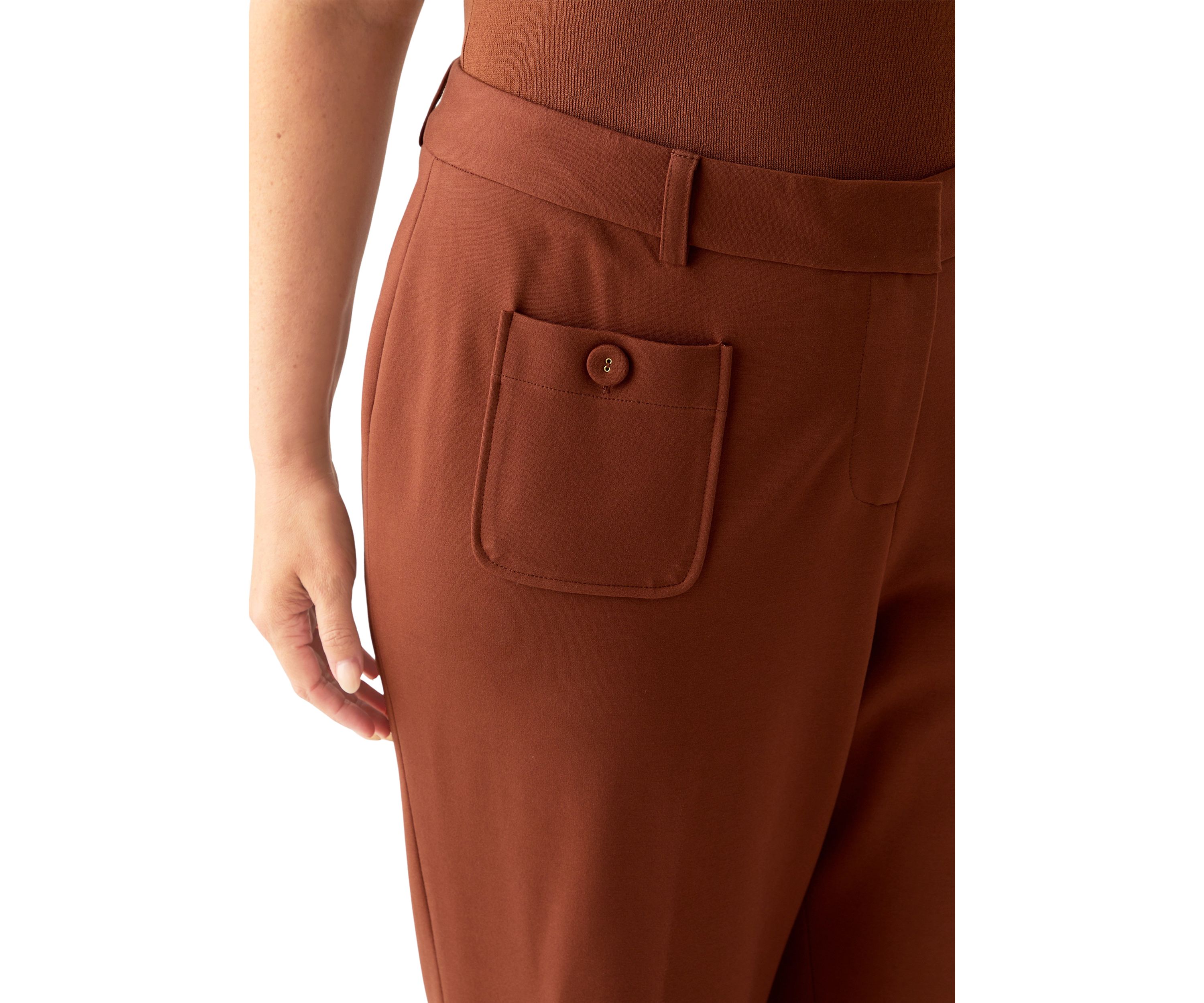 Plus Size Ponte Wide-Leg Pants