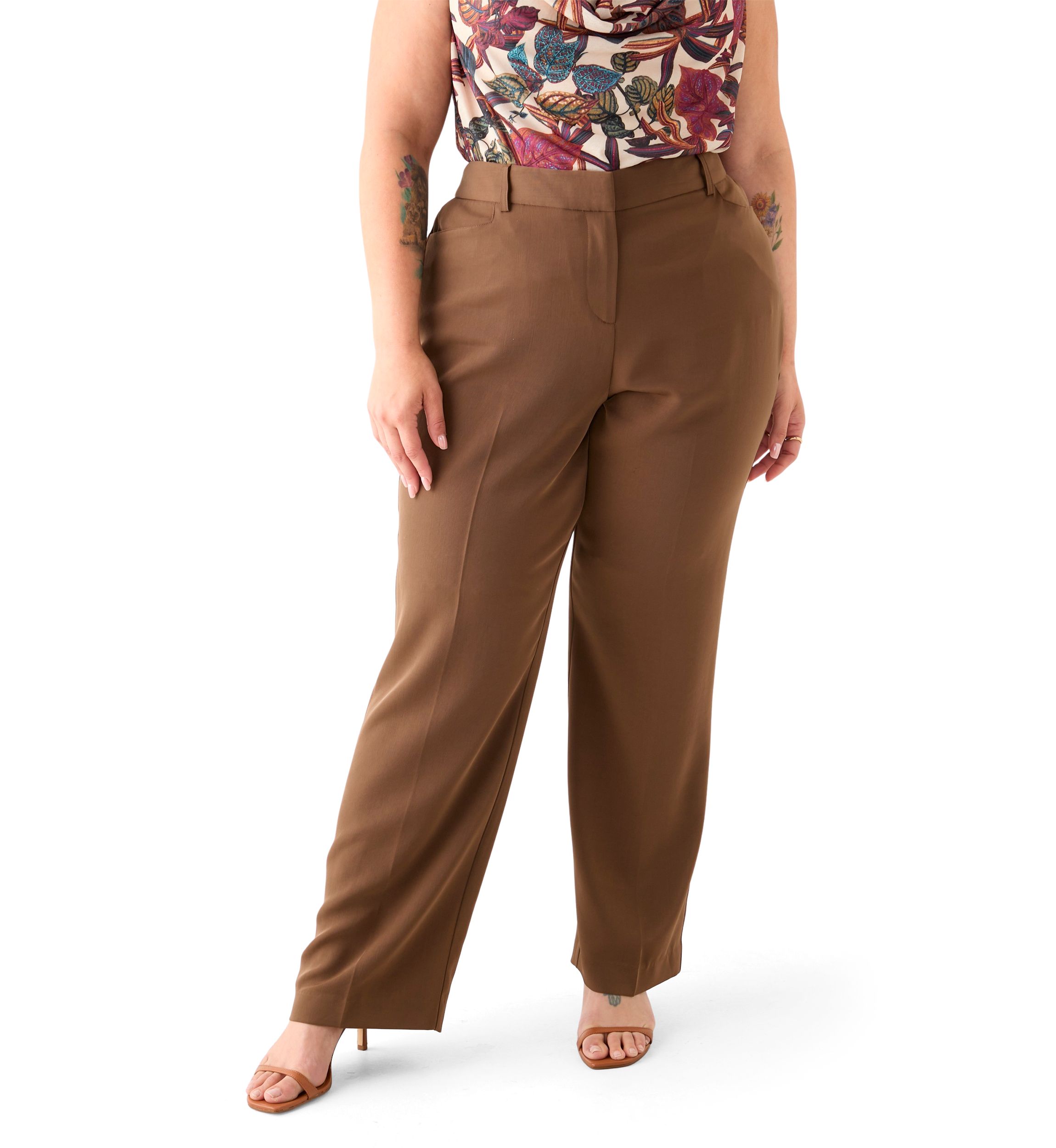Plus Size Brushed Woven Pants