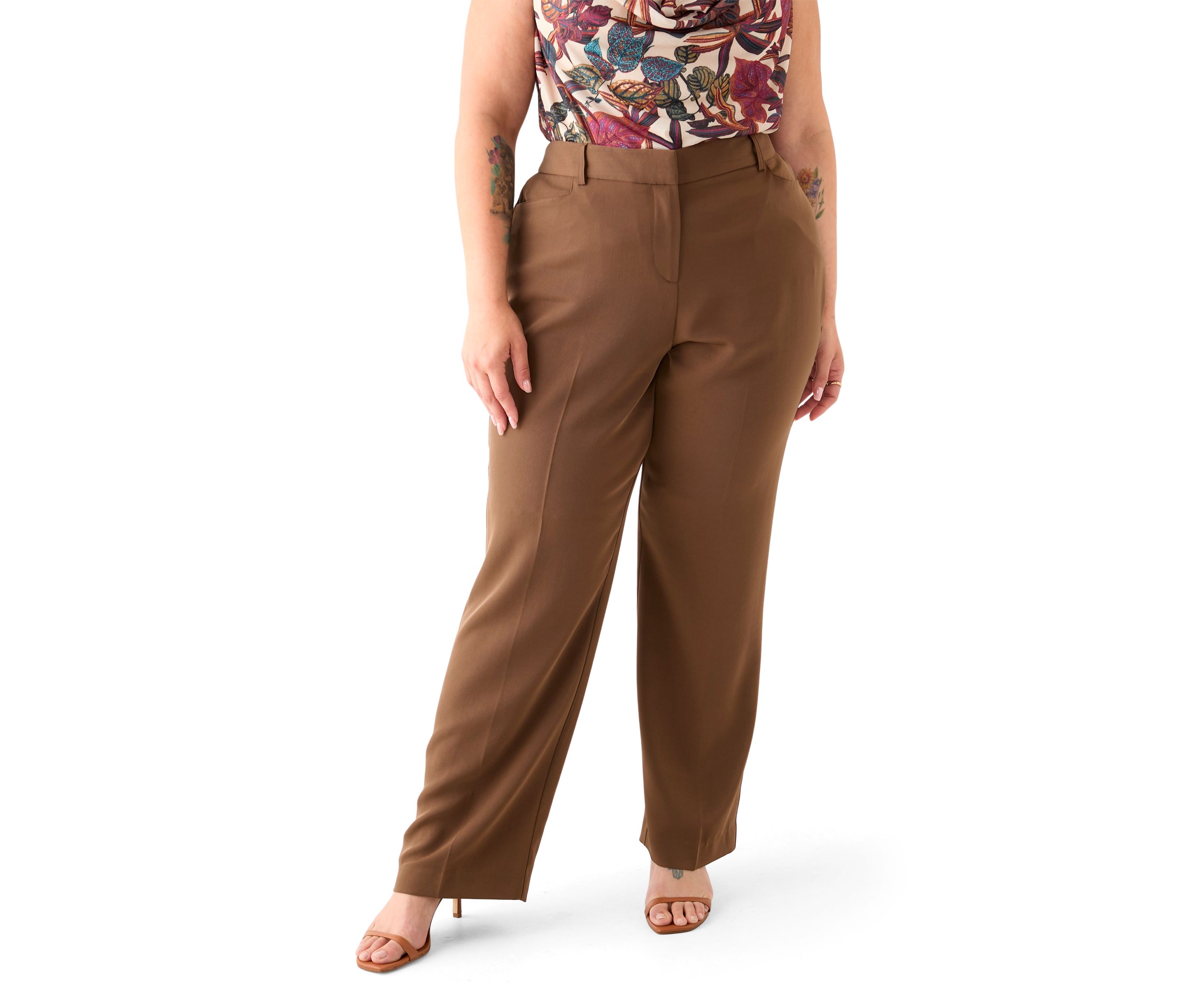 Plus Size Brushed Woven Pants