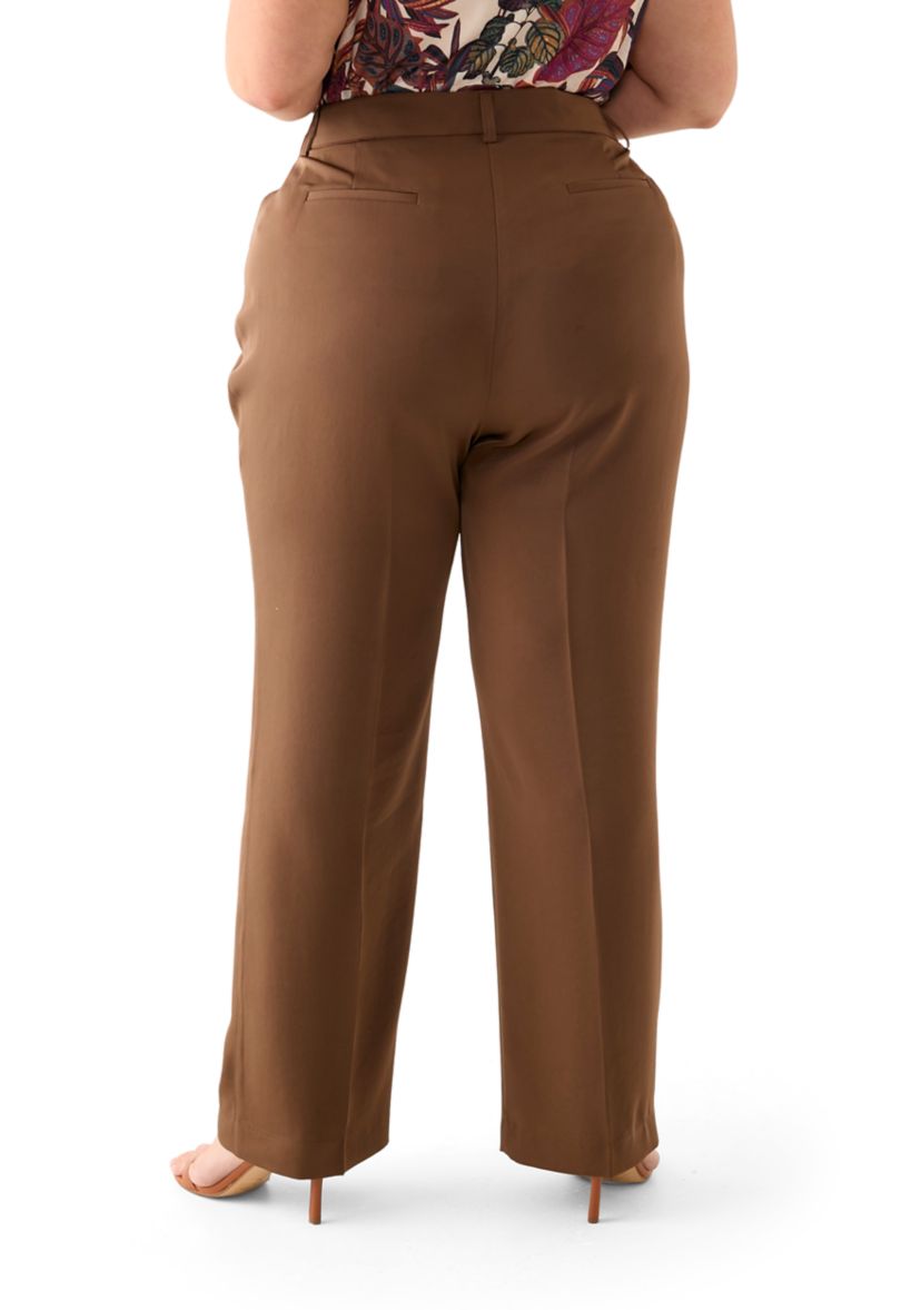 Plus Size Brushed Woven Pants