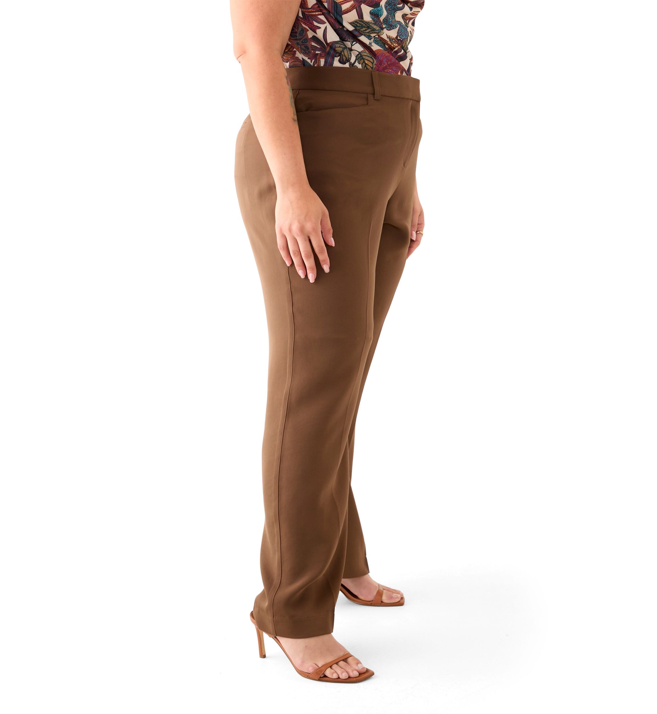 Plus Size Brushed Woven Pants