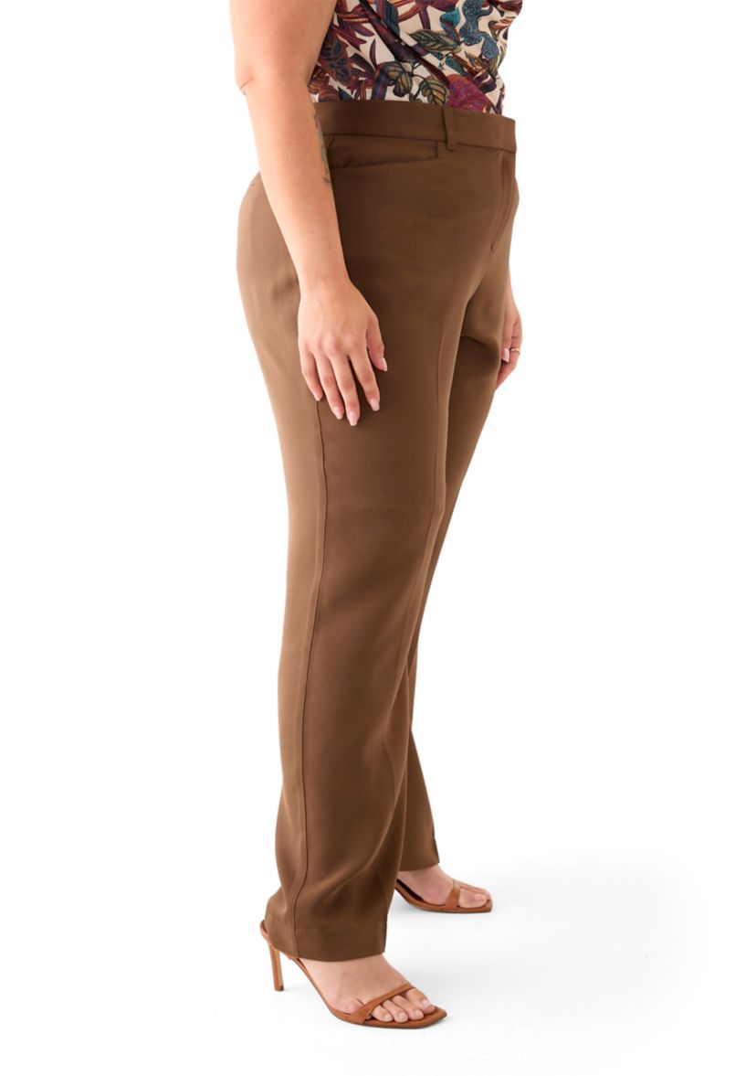 Plus Size Brushed Woven Pants