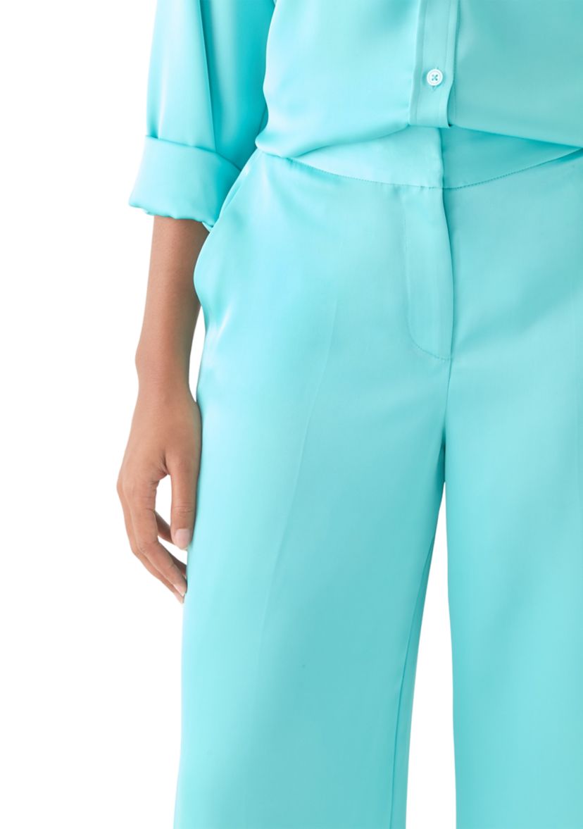 Womens Satin Wide Leg Pants