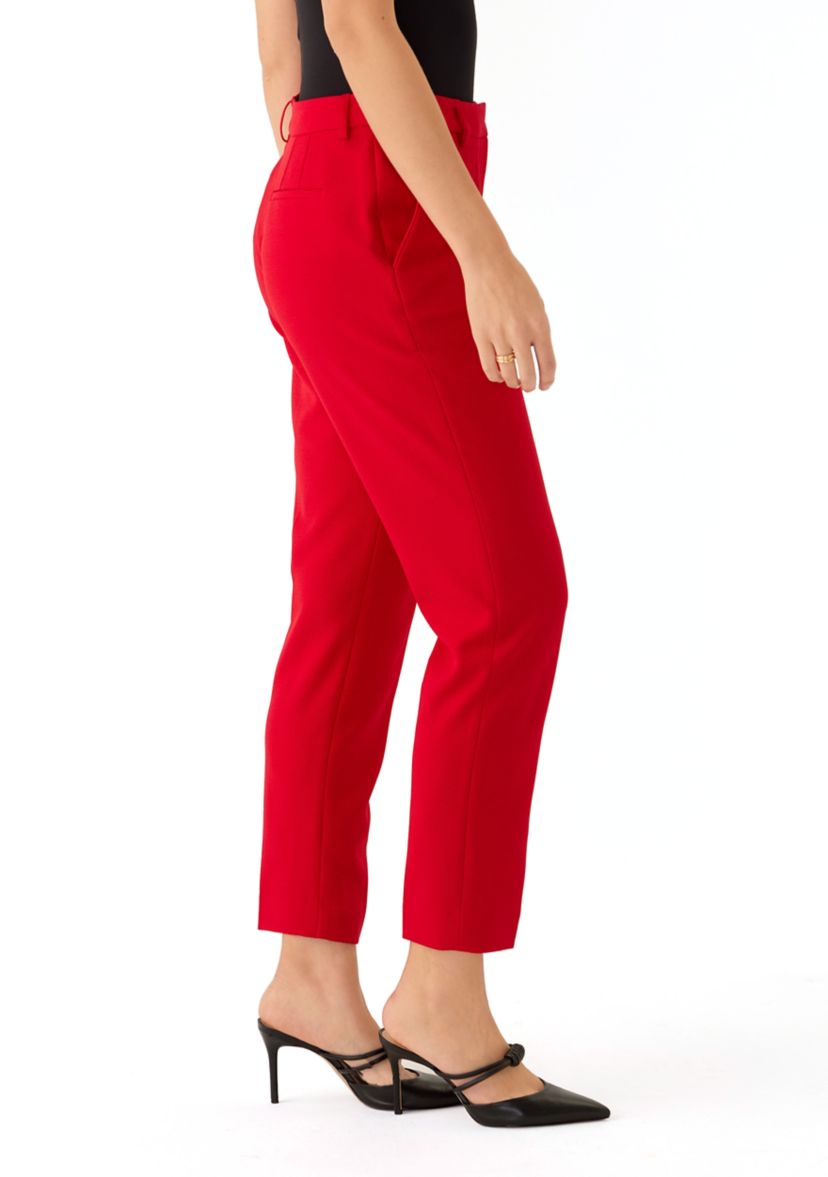 Womens Slim Leg Crepe Pants
