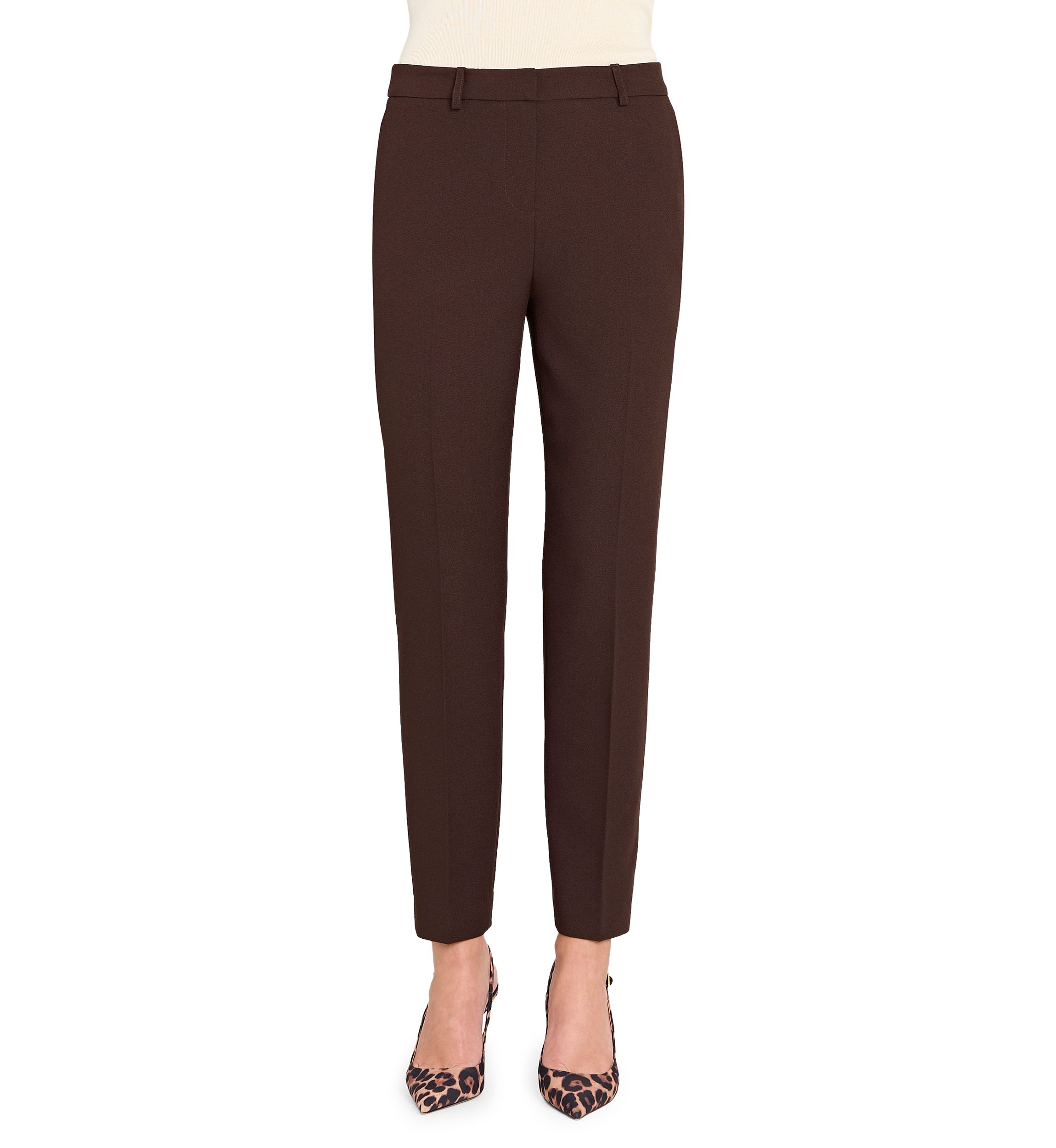 Womens Solid Slim Pants