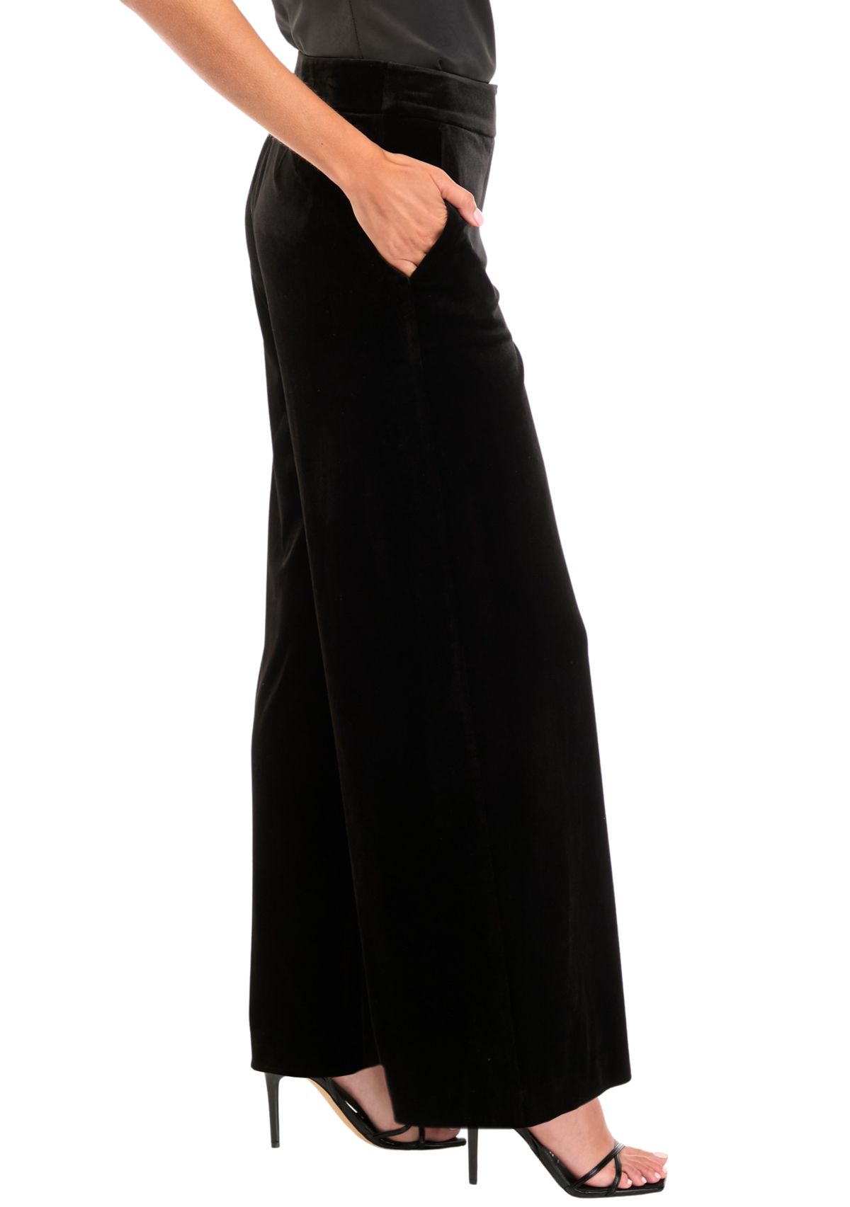 Womens Wide Leg Velvet  Pants