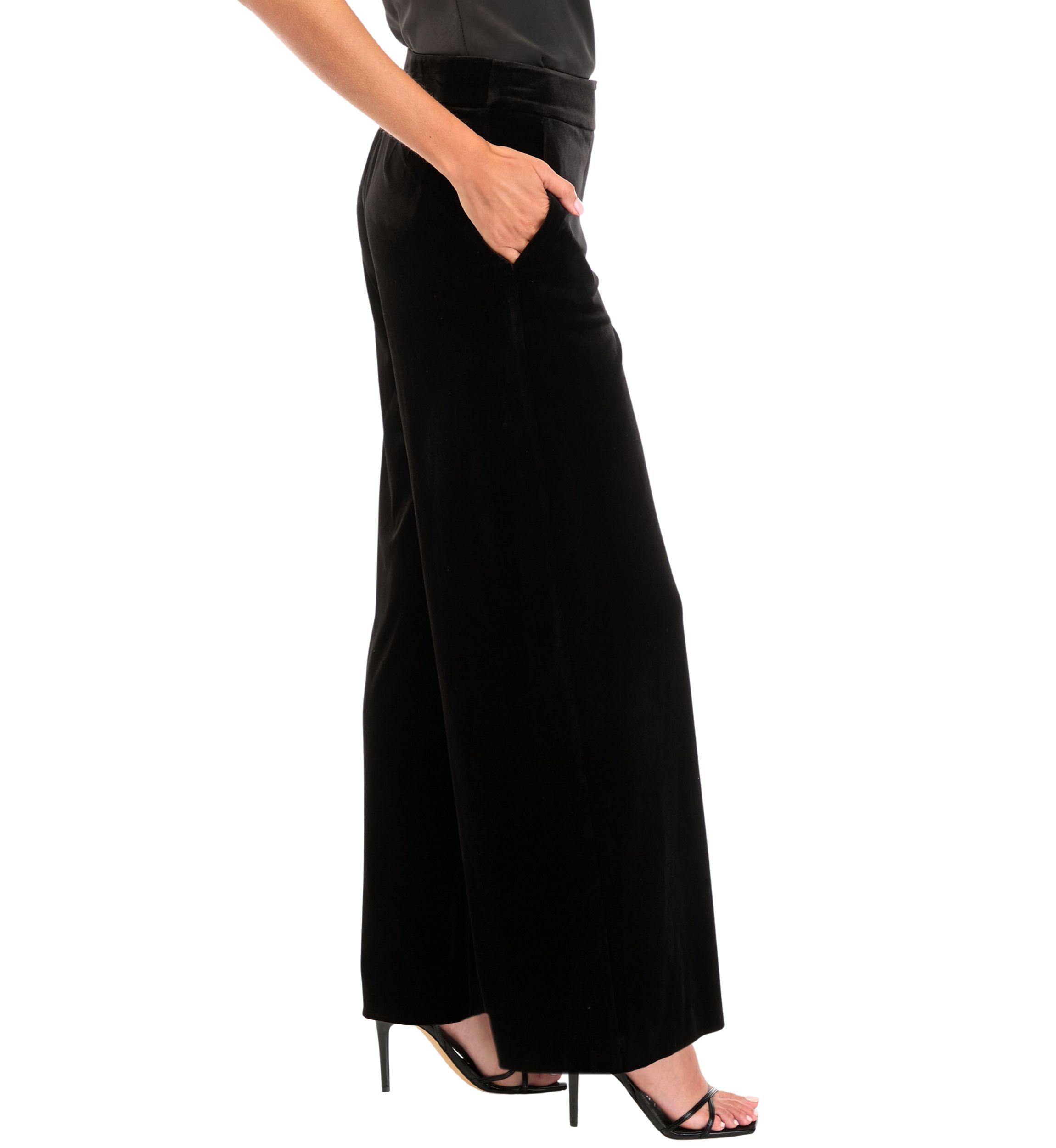 Womens Wide Leg Velvet  Pants