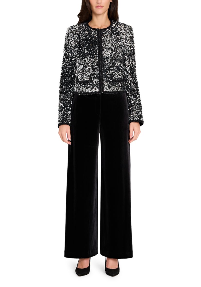 Womens Wide Leg Solid Velvet Pants