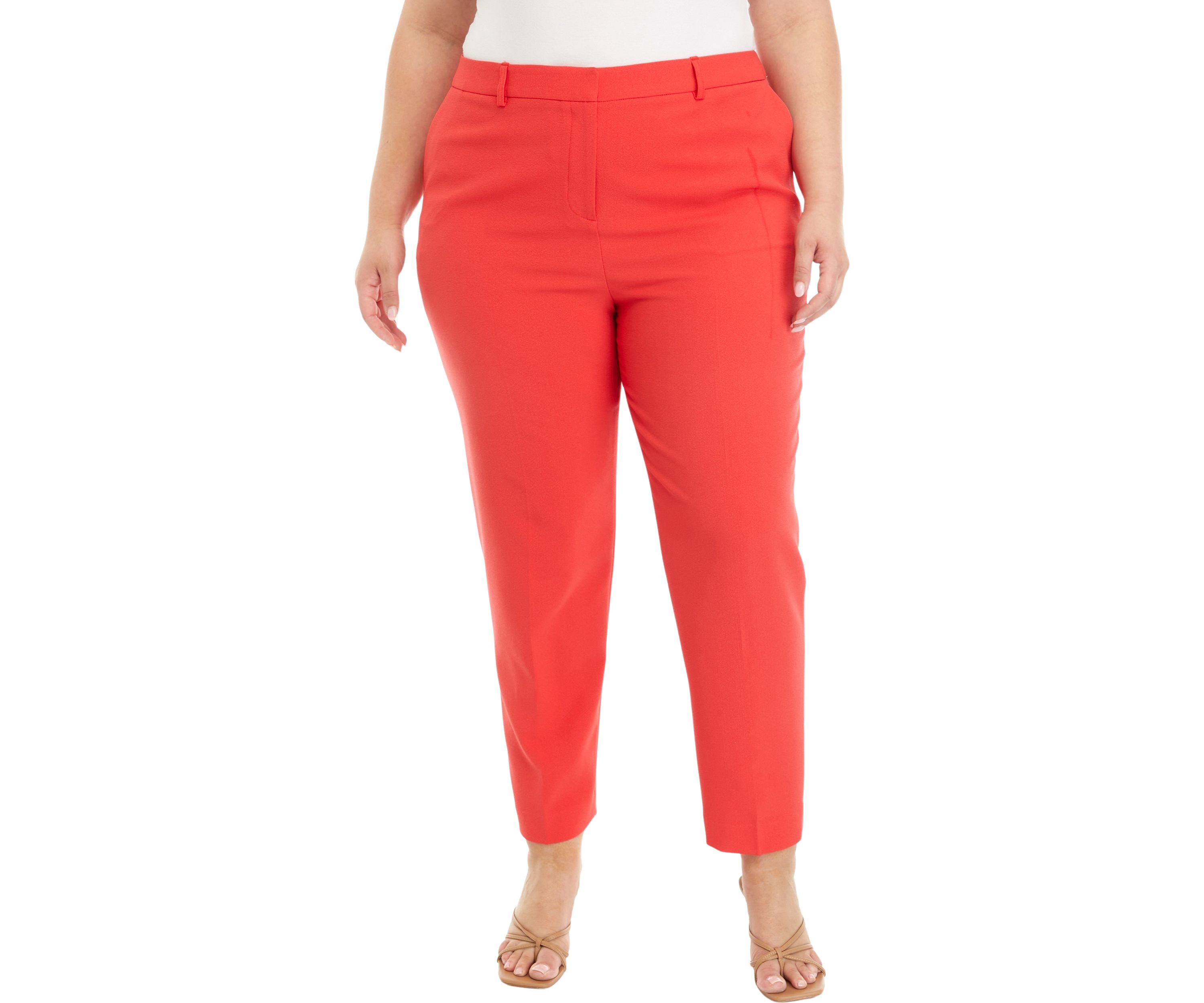 Plus Size Slim Ankle Pants