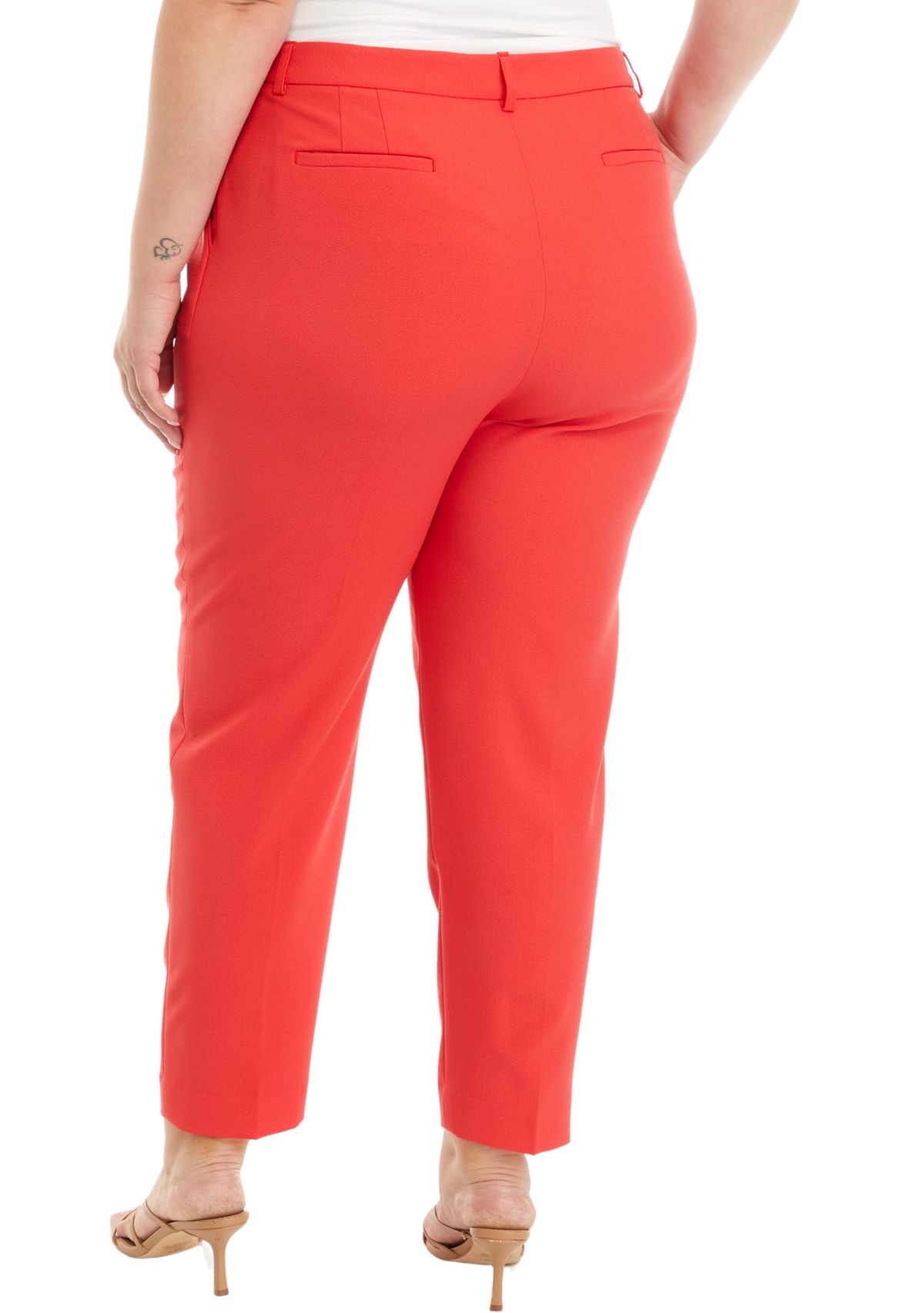 Plus Size Slim Ankle Pants