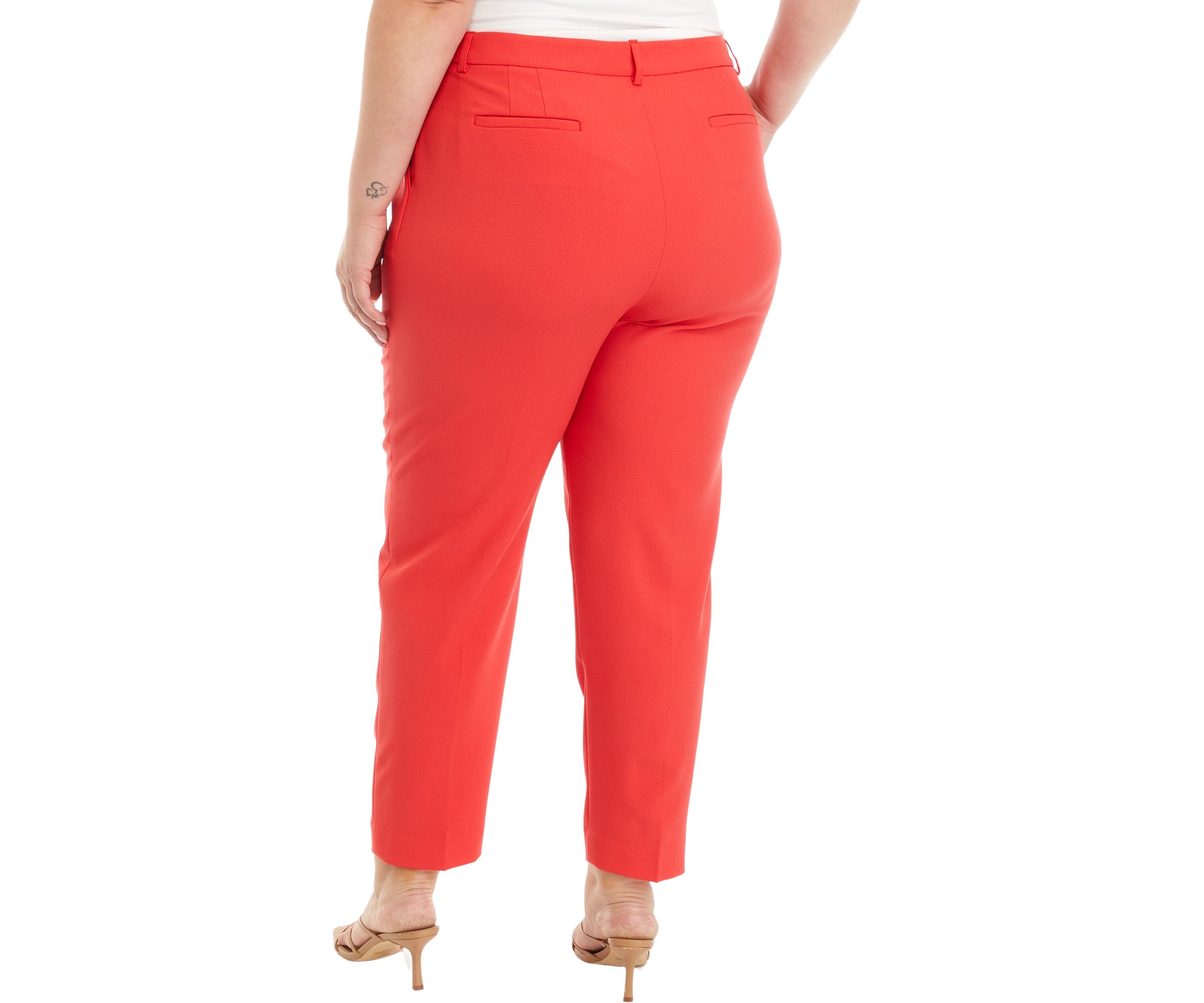 Plus Size Slim Ankle Pants