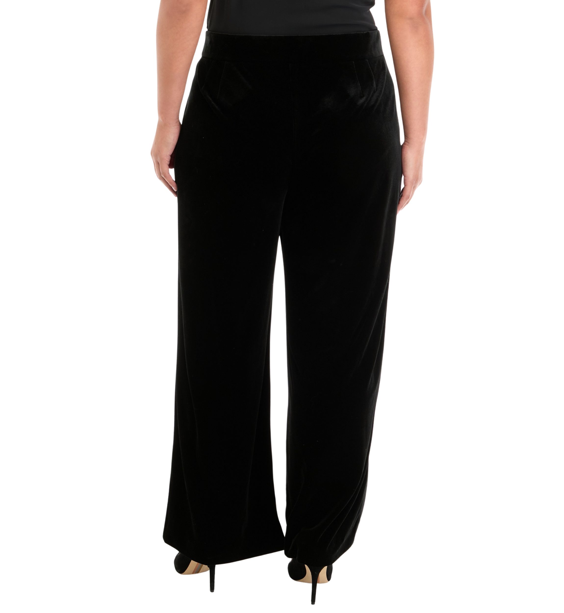 Plus Size Wide Leg Velvet Pants
