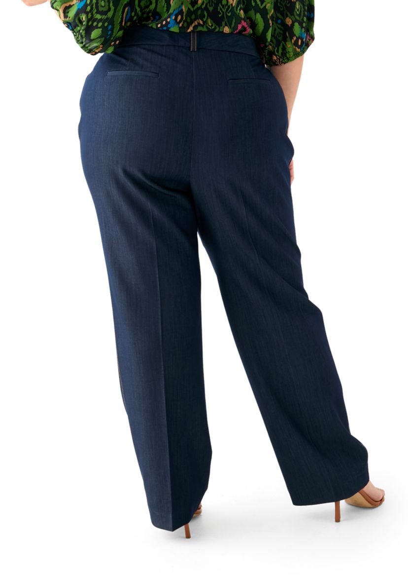 Plus Size Denim Suit Separate Pants