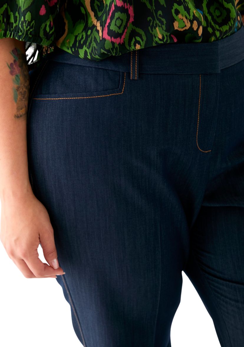 Plus Size Denim Suit Separate Pants