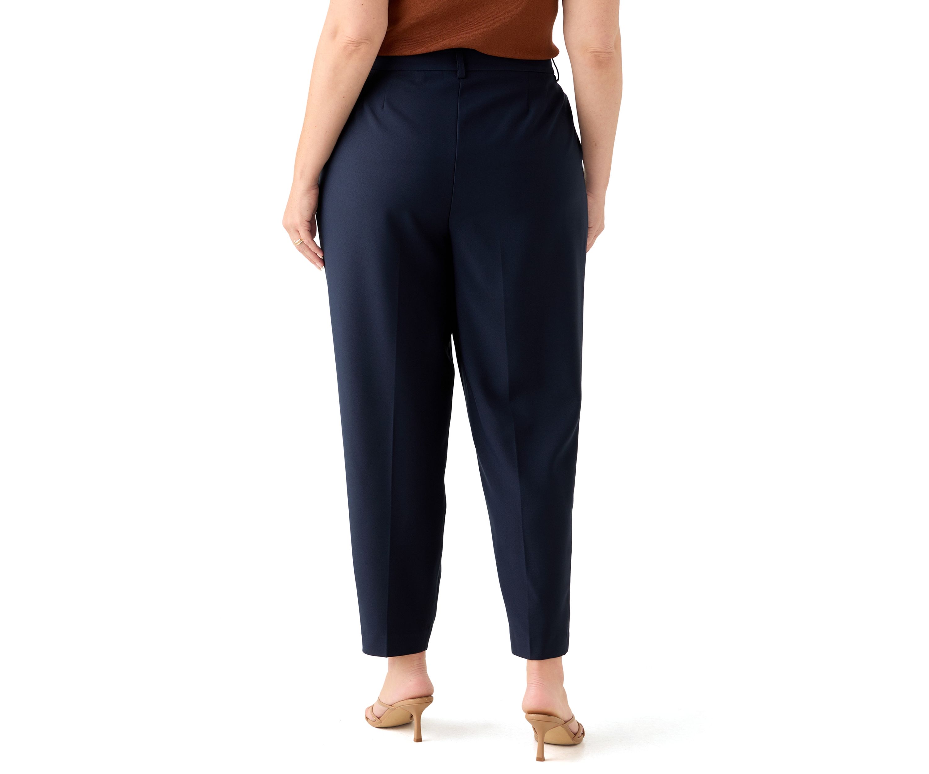 Plus Size Solid BiStretch Slim Pant