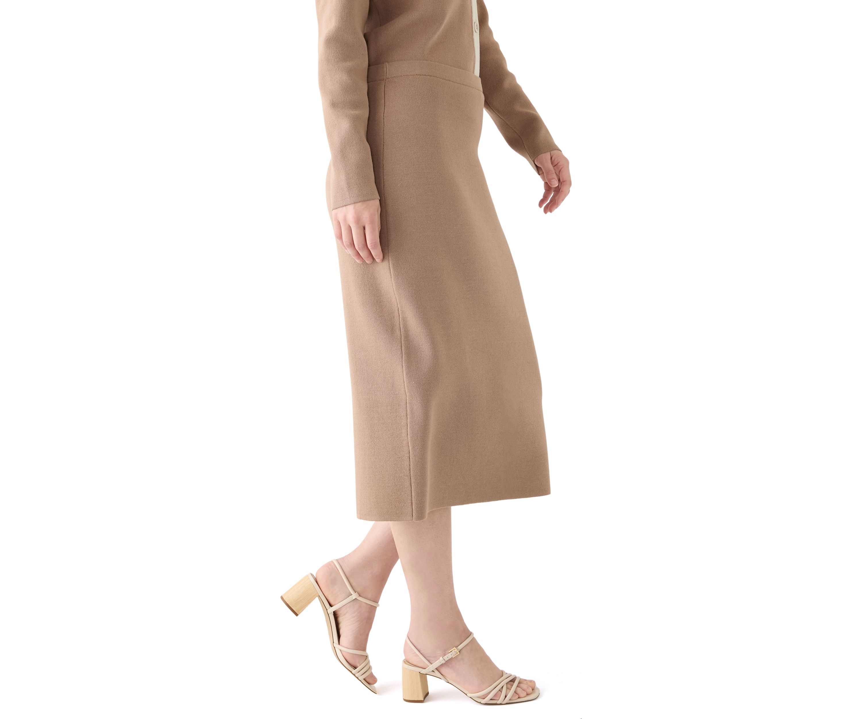 Womens Knit Midi Skirt