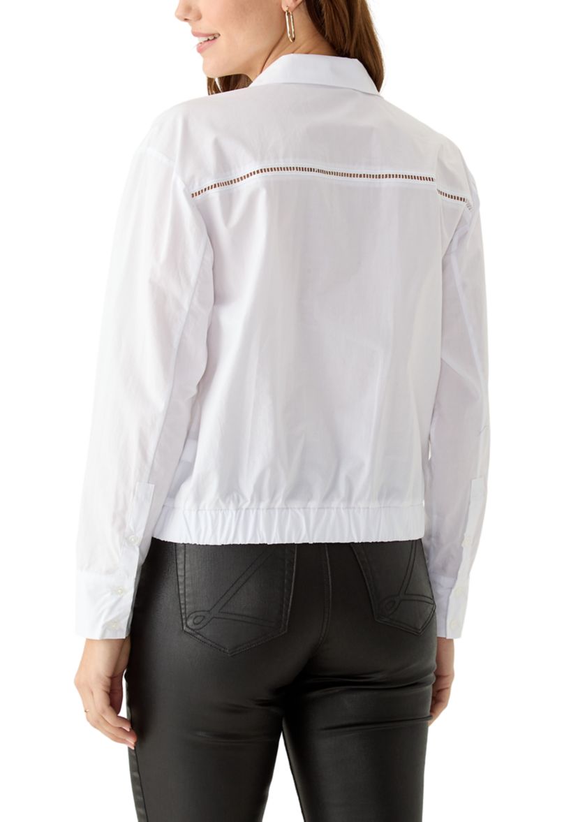 Womens Long Sleeve Crisscross Top