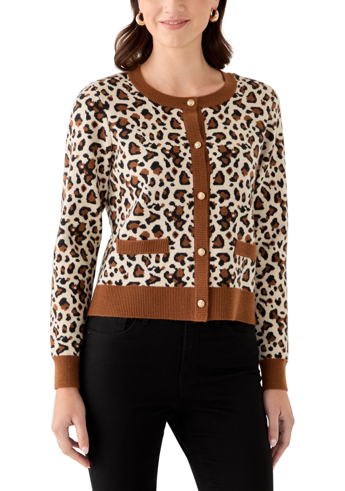 Womens Button Front Knit Cardigan