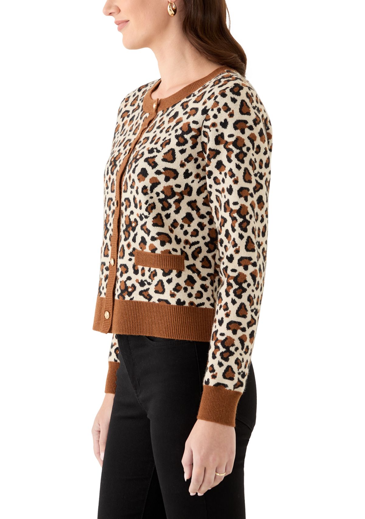 Womens Button Front Knit Cardigan