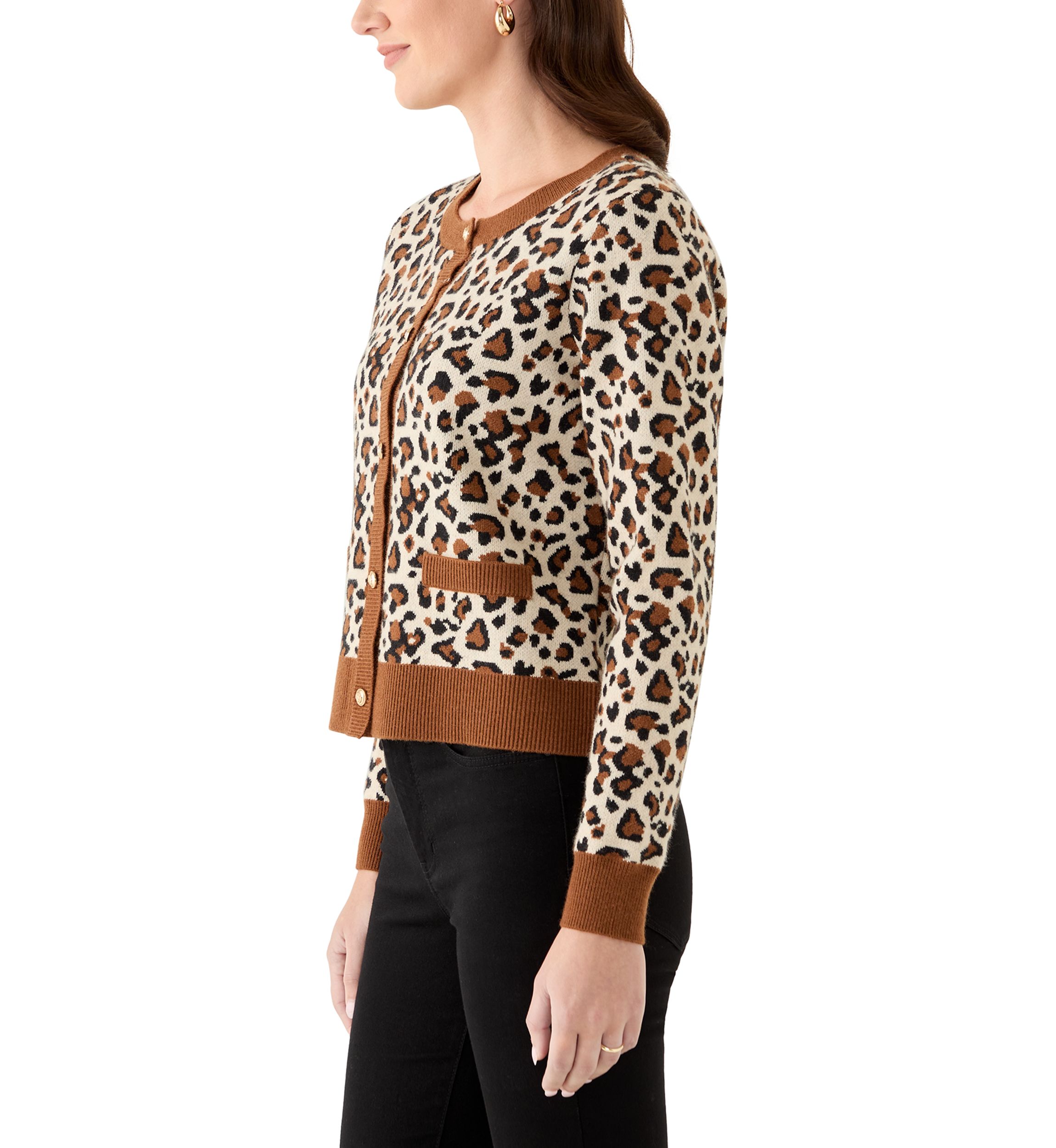 Womens Button Front Knit Cardigan