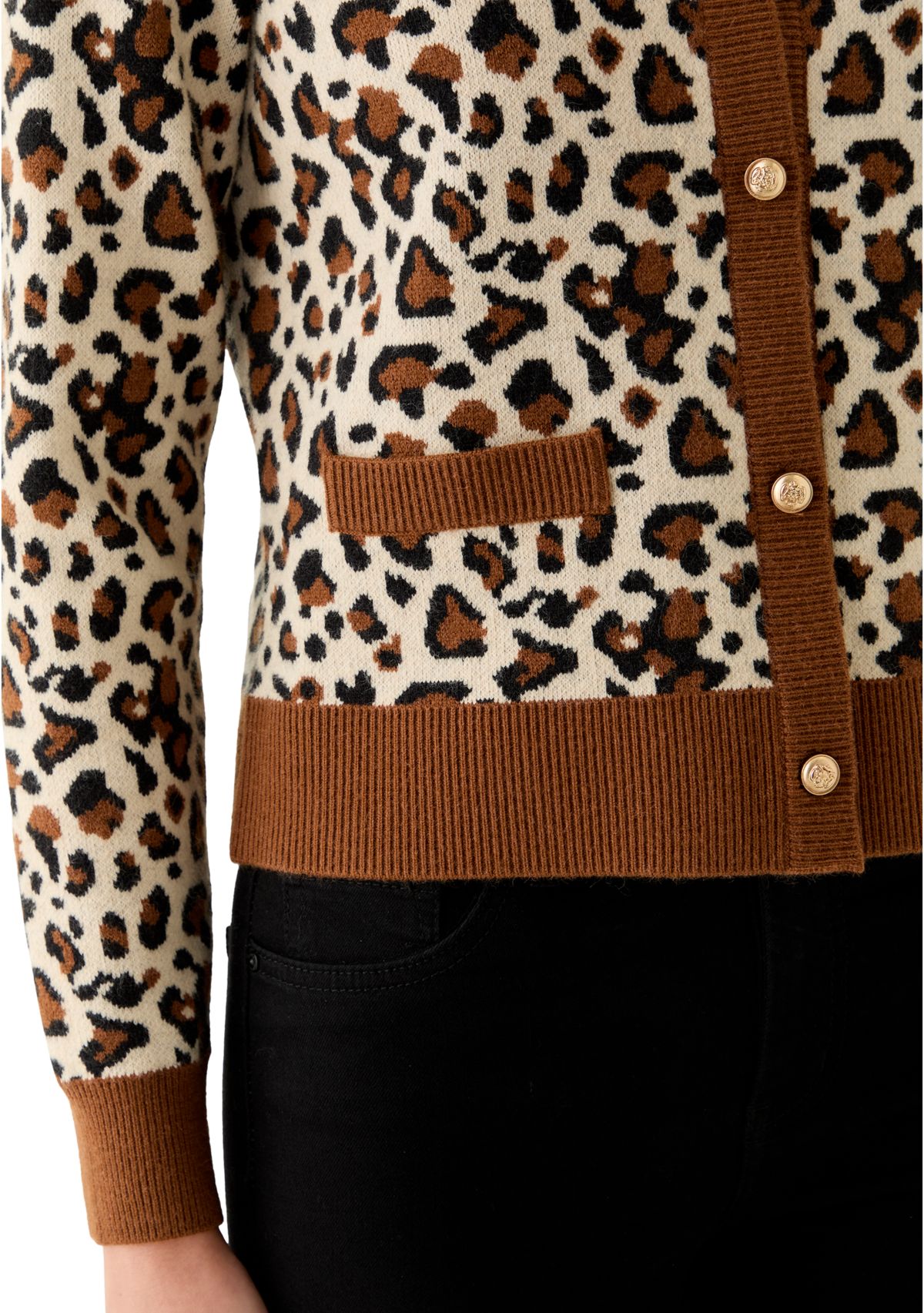 Womens Button Front Knit Cardigan