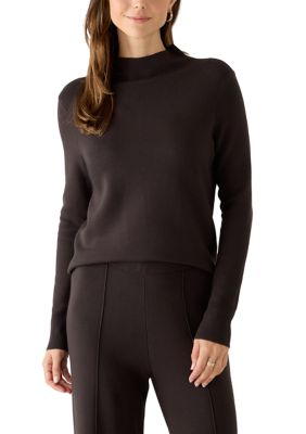 Tahari Women's Long Sleeve Funnel Neck Sweater, XL