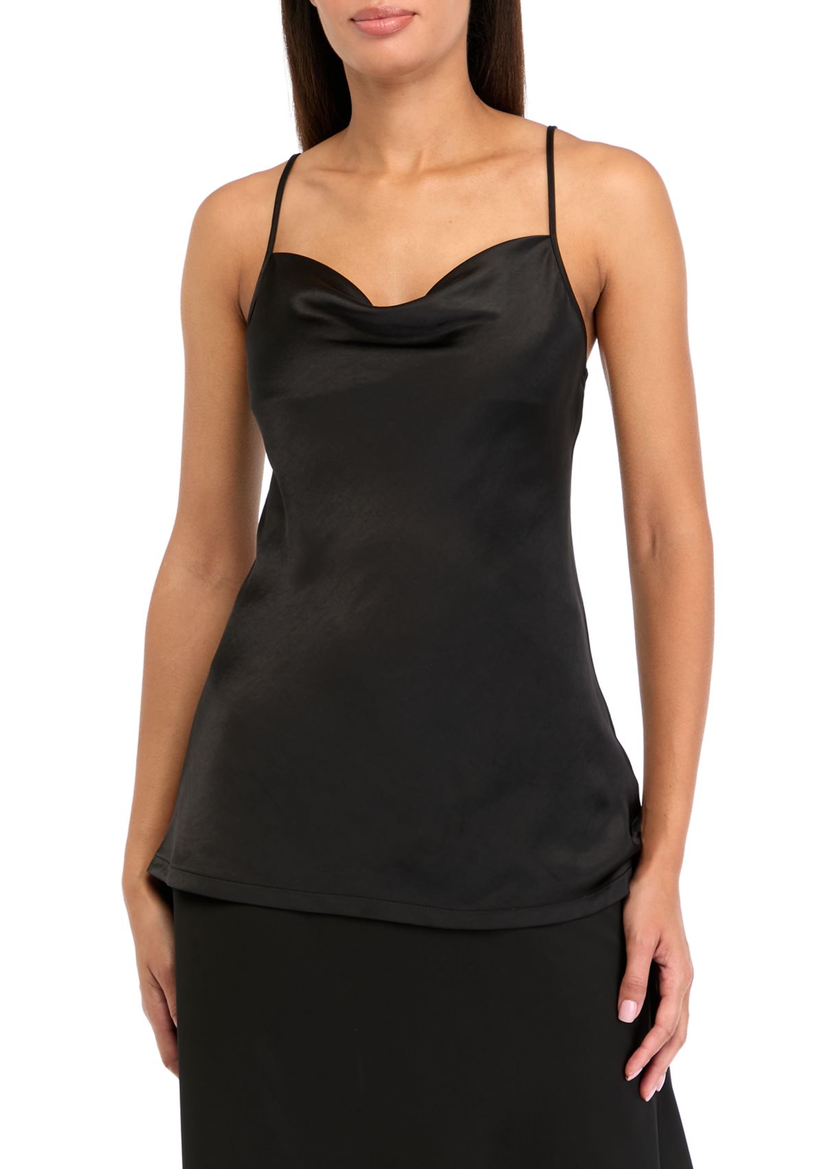 Womens Sleeveless Satin Cami Top