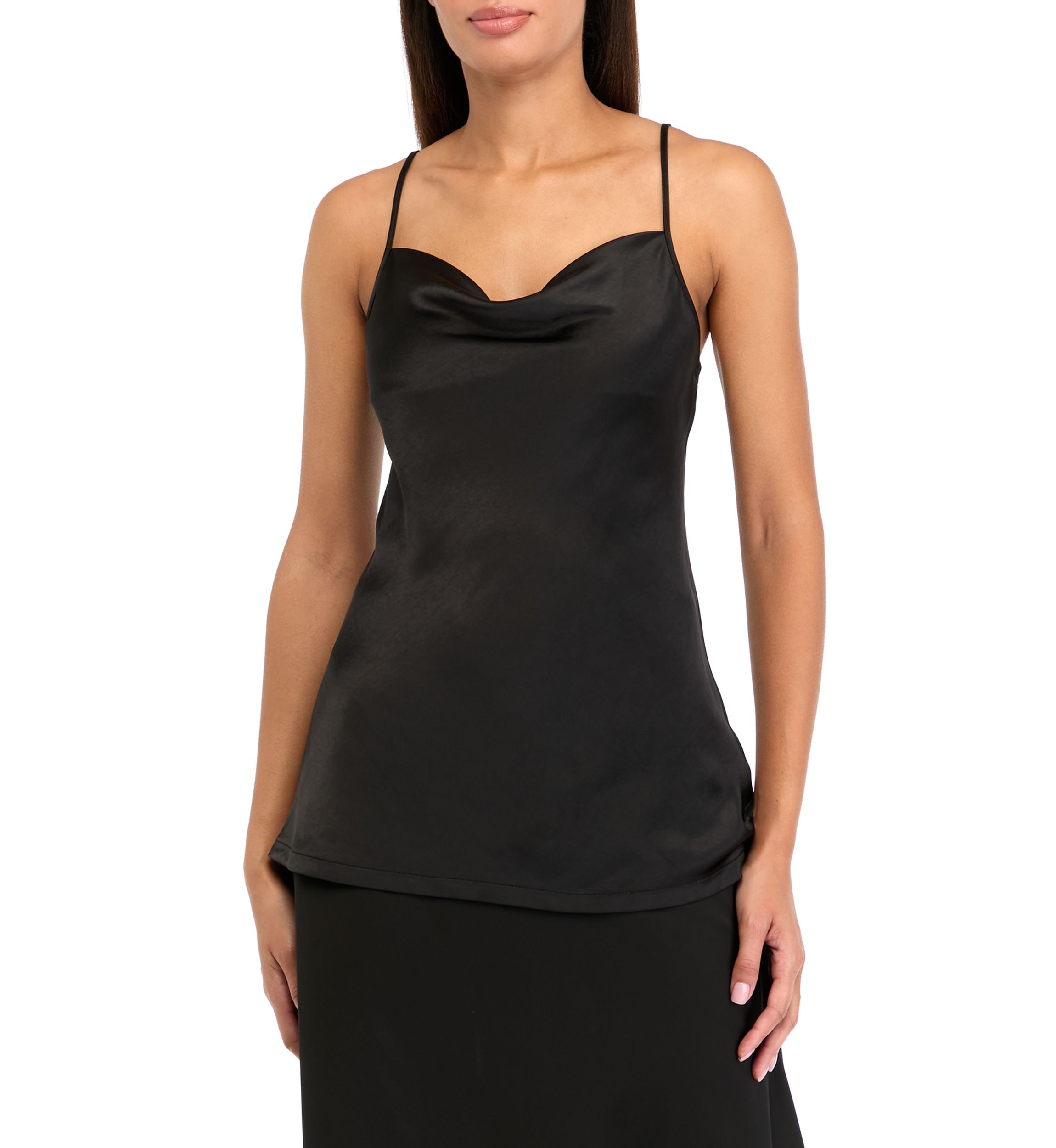 Womens Sleeveless Satin Cami Top