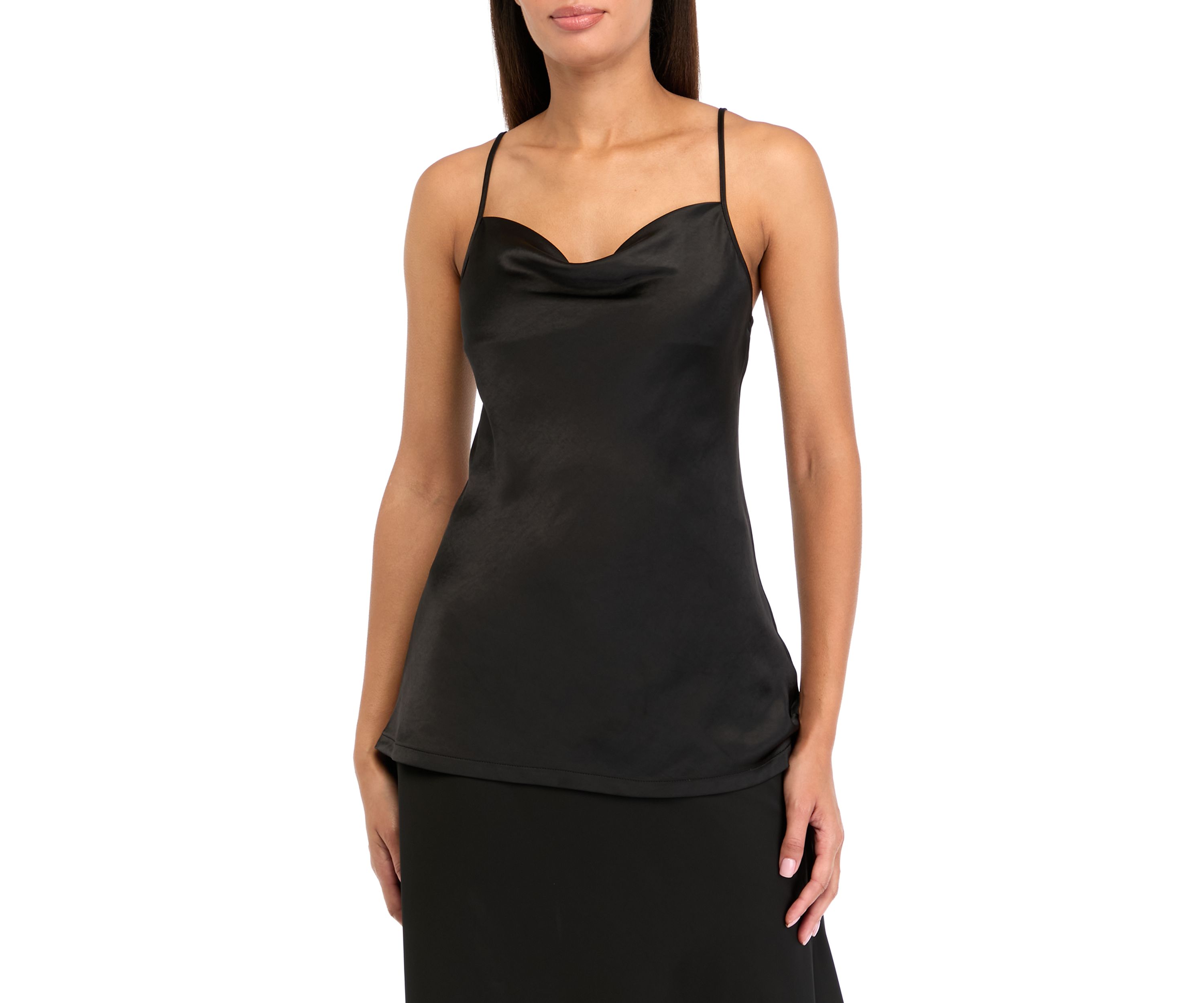 Womens Sleeveless Satin Cami Top