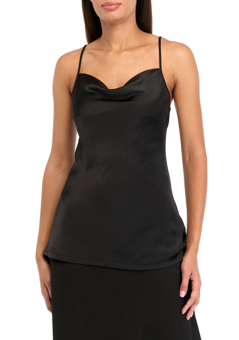 Womens Sleeveless Satin Cami Top