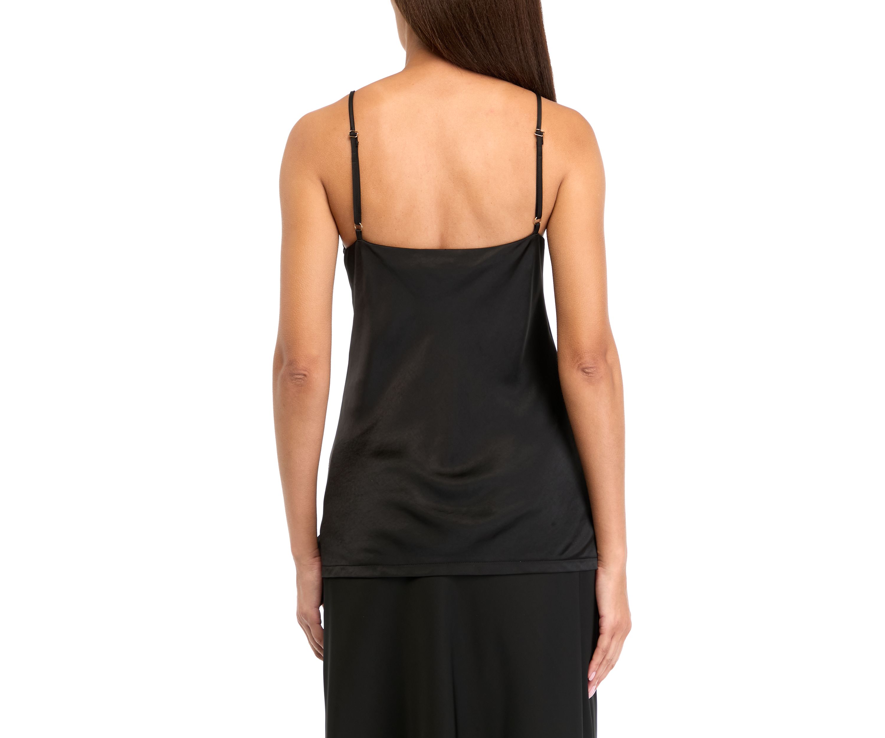 Womens Sleeveless Satin Cami Top