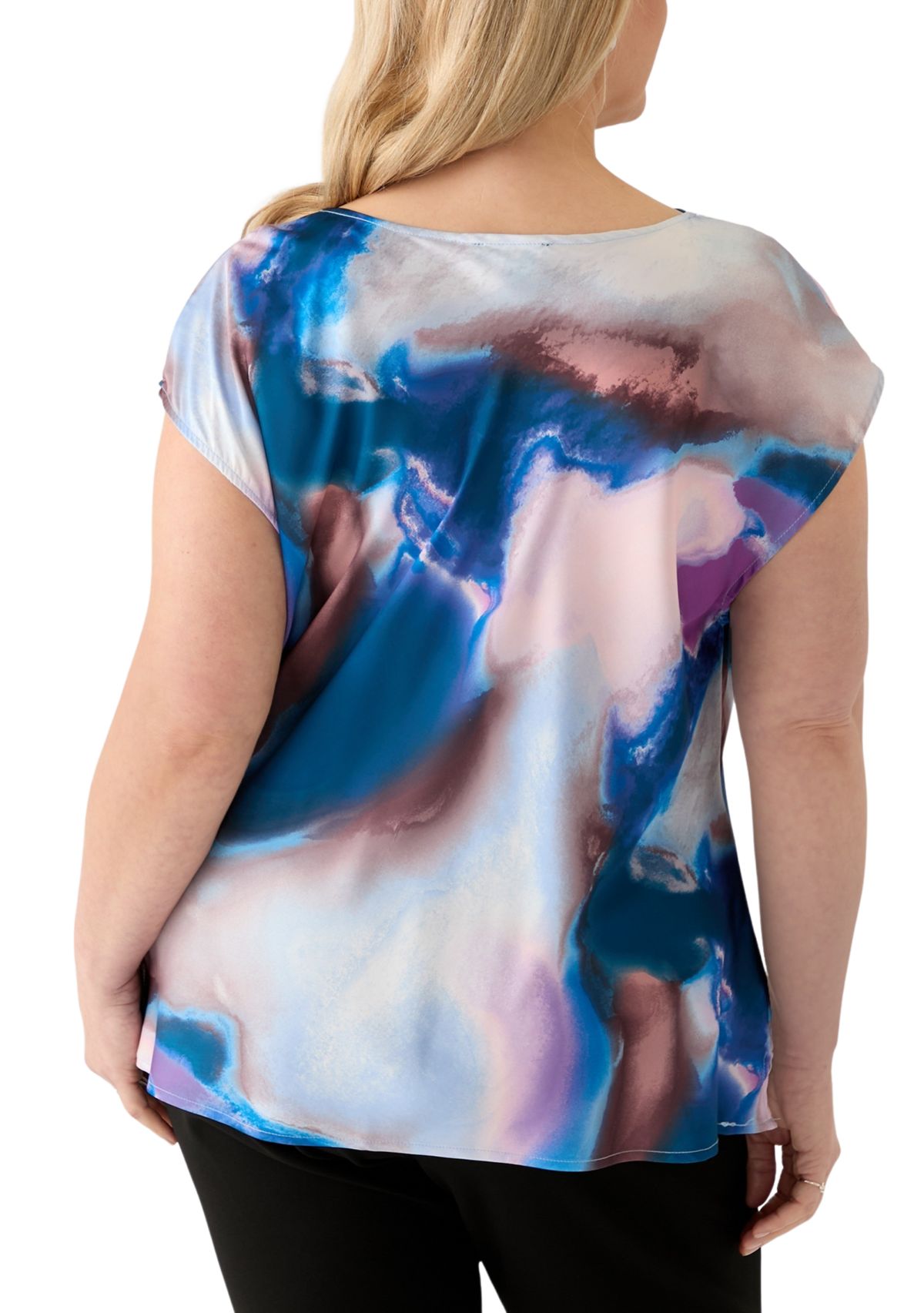 Plus Size Cowl Neck Blouse