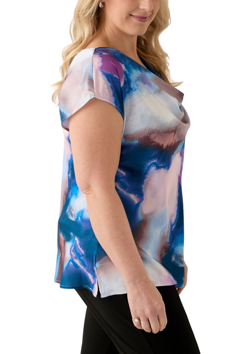 Plus Size Cowl Neck Blouse