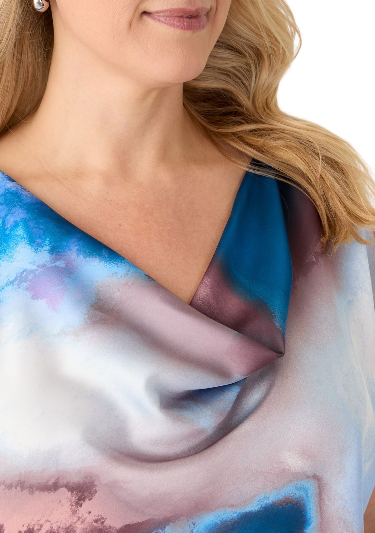 Plus Size Cowl Neck Blouse