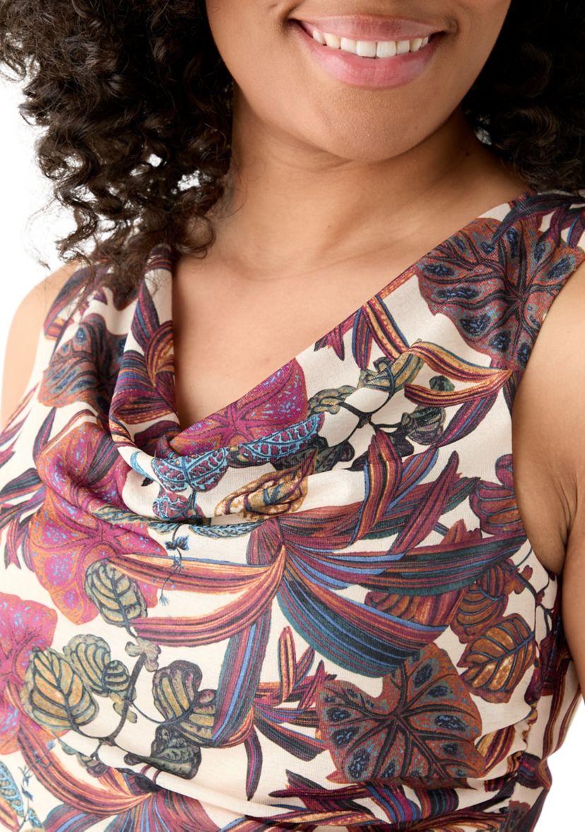 Womens Cowl Neck Knit Top