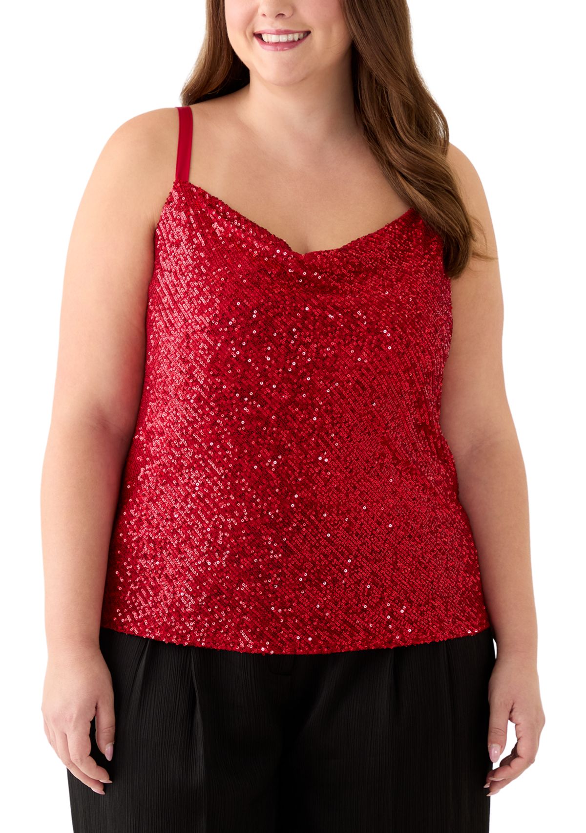 Plus Size Sequin Tank
