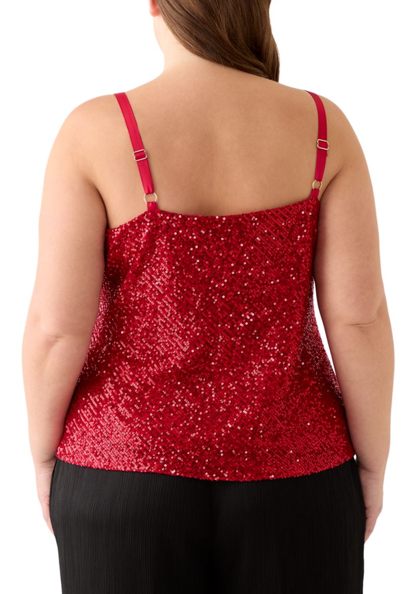 Plus Size Sequin Tank