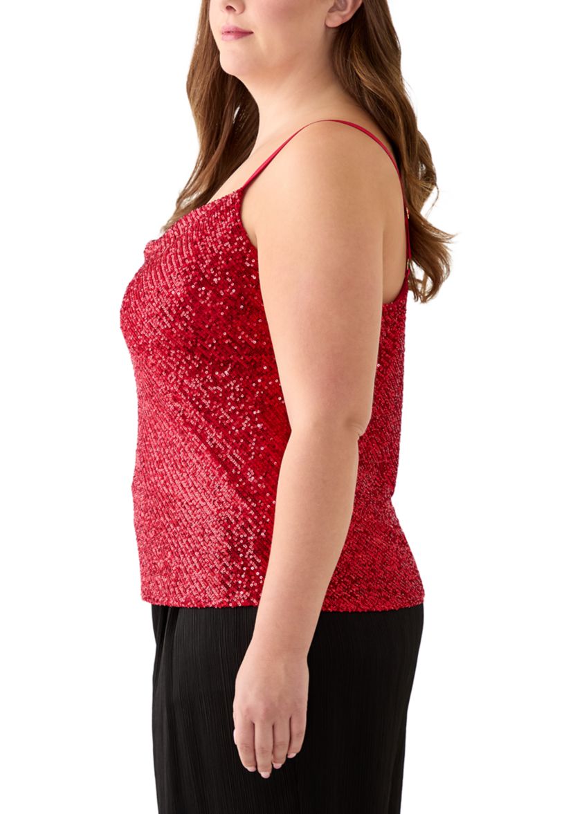 Plus Size Sequin Tank