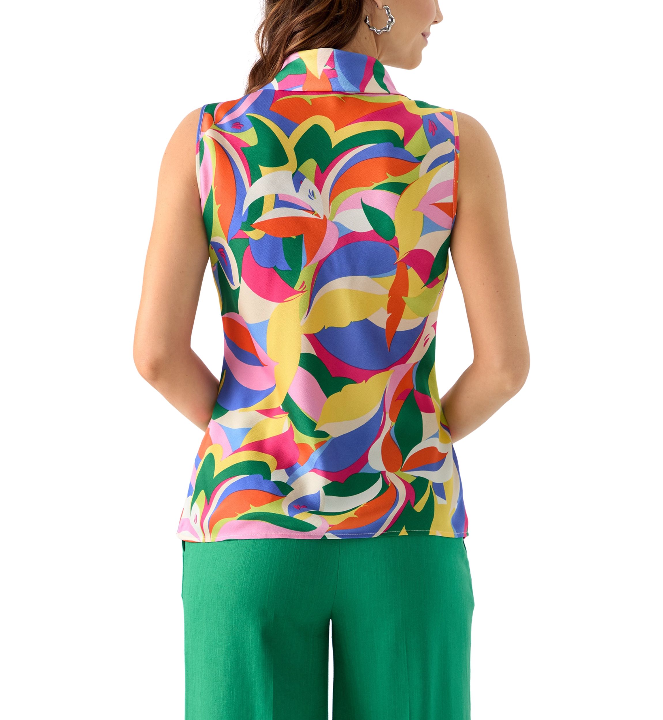 Womens Tie Front Hammer Satin Top