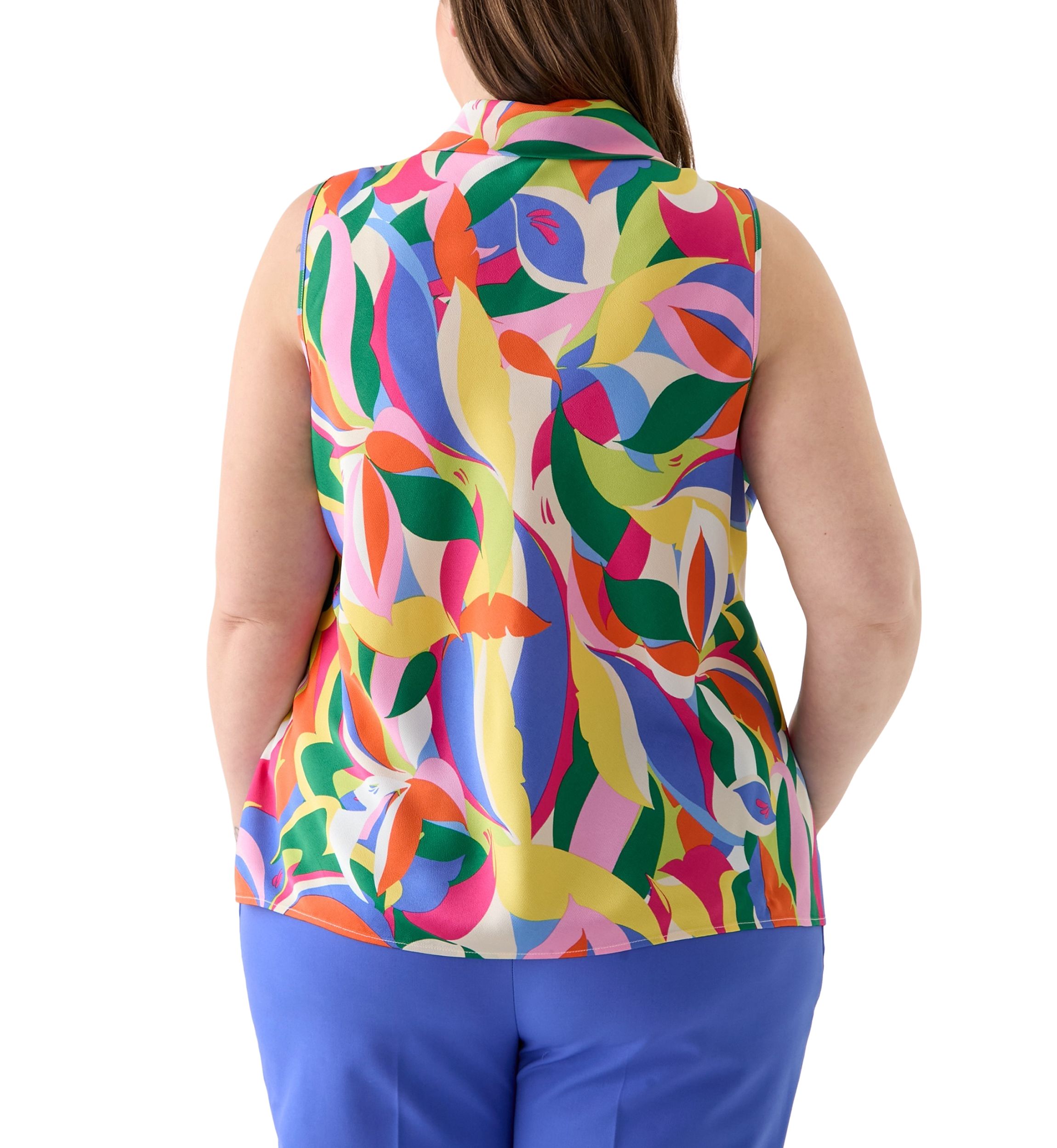 Plus Size Tie Front Hammer Satin Top
