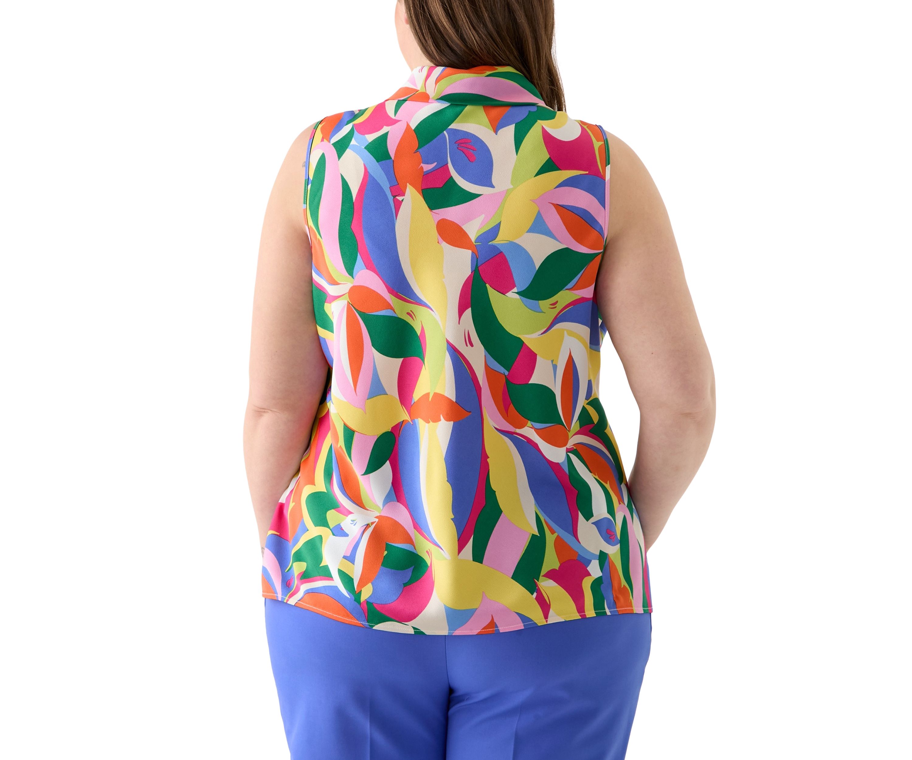 Plus Size Tie Front Hammer Satin Top