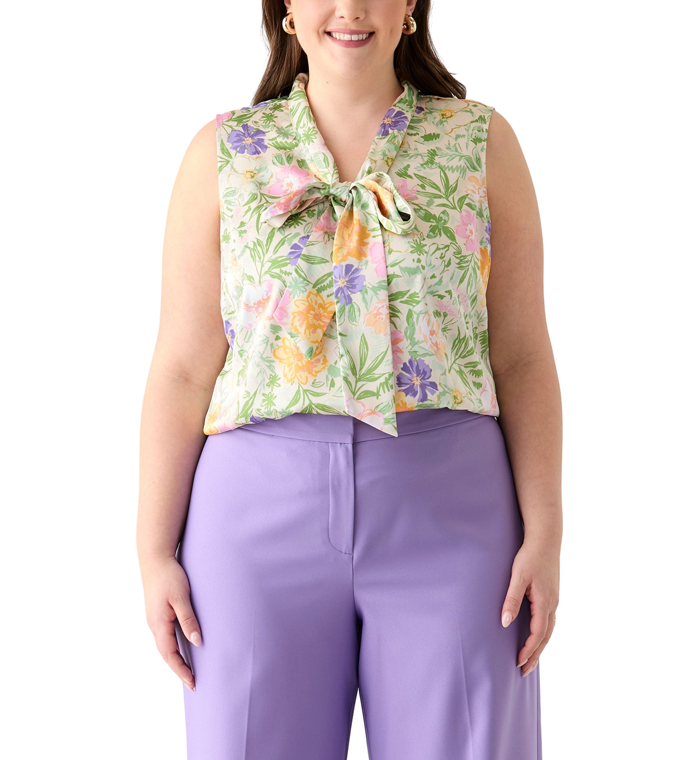 Plus Size Bow Blouse