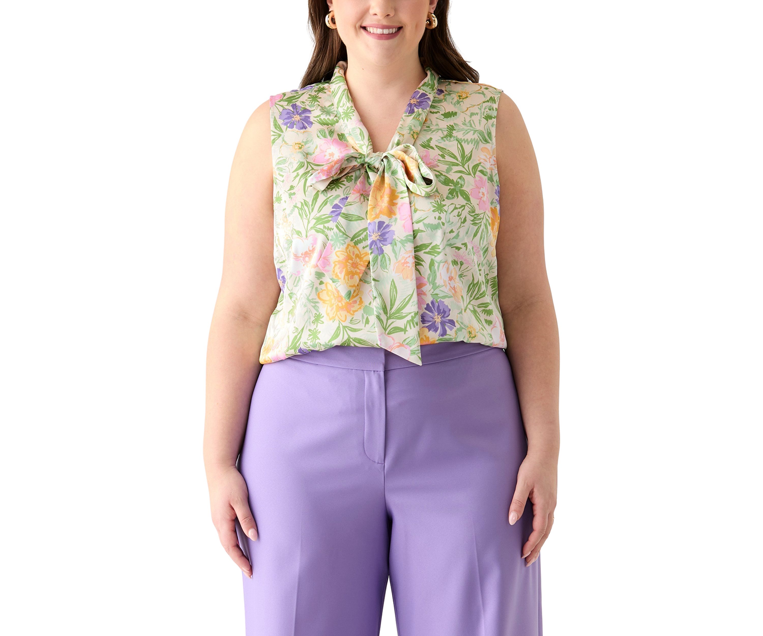 Plus Size Bow Blouse